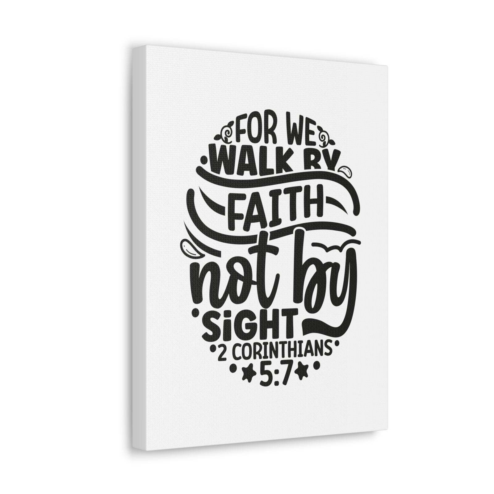 Scripture Walls 2 Corinthians 5:7 Walk by Faith Bible Verse Canvas Christian Wall Art Ready to Hang Unframed-Express Your Love Gifts