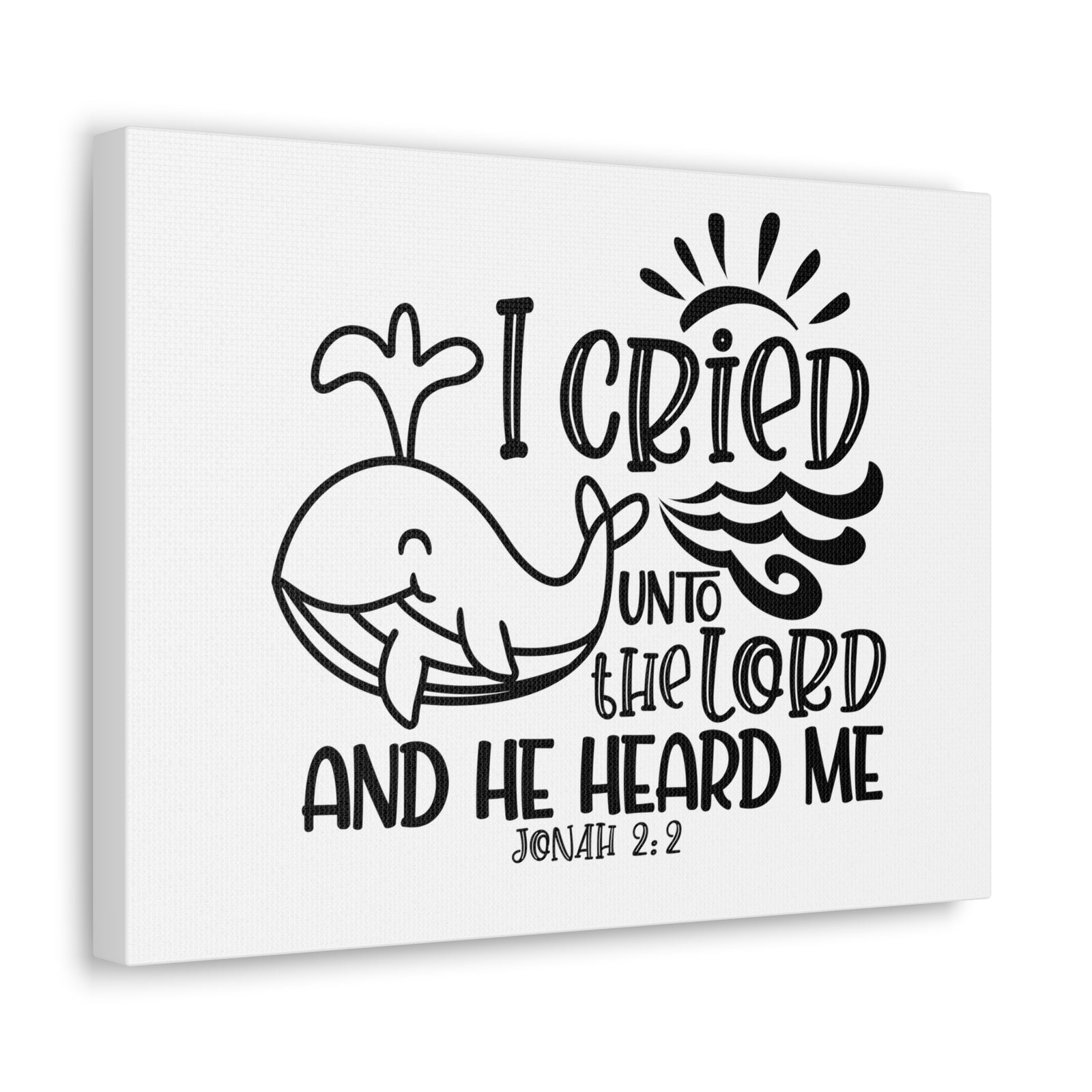 Scripture Walls Jonah 2:2 I Cried Unto the Lord Bible Verse Canvas Christian Wall Art Ready to Hang Unframed-Express Your Love Gifts