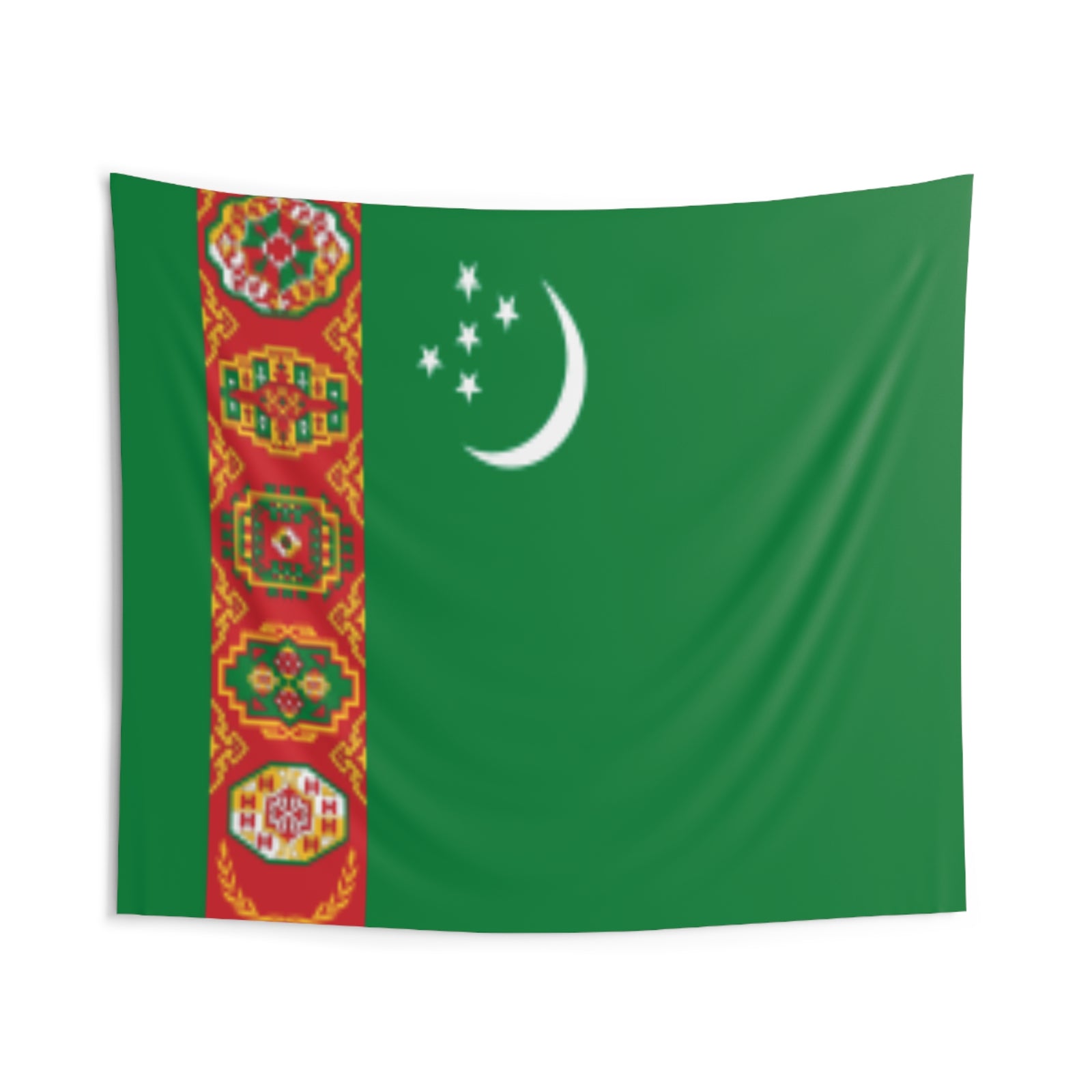 Turkmenistan Country Flag Wall Hanging Tapestry-Express Your Love Gifts