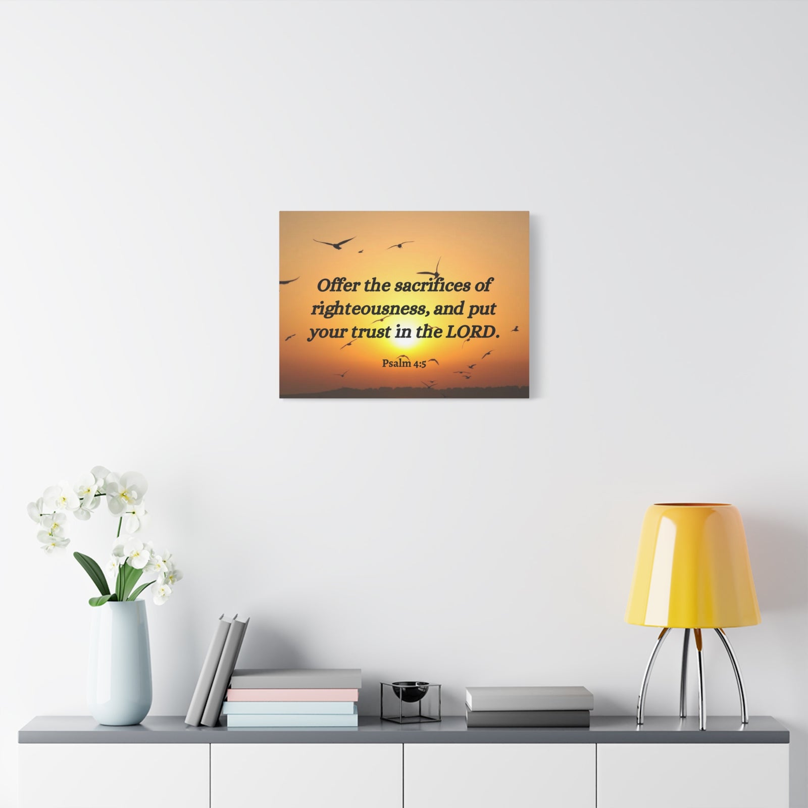 Scripture Walls Sacrifices Of Righteousness Psalm 4:5 Bible Verse Canvas Christian Wall Art Ready to Hang-Express Your Love Gifts