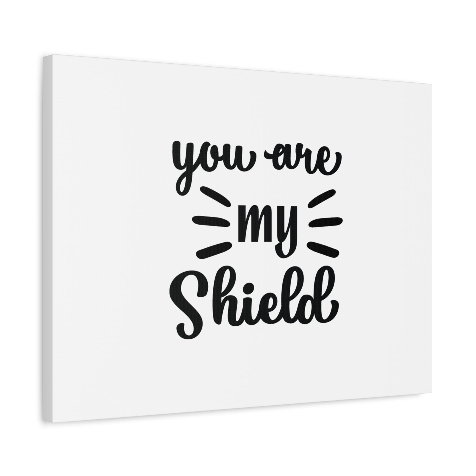 Scripture Canvas You Are My Shield Psalm 7:10 Christian Wall Art Bible Verse Print Ready to Hang-Express Your Love Gifts
