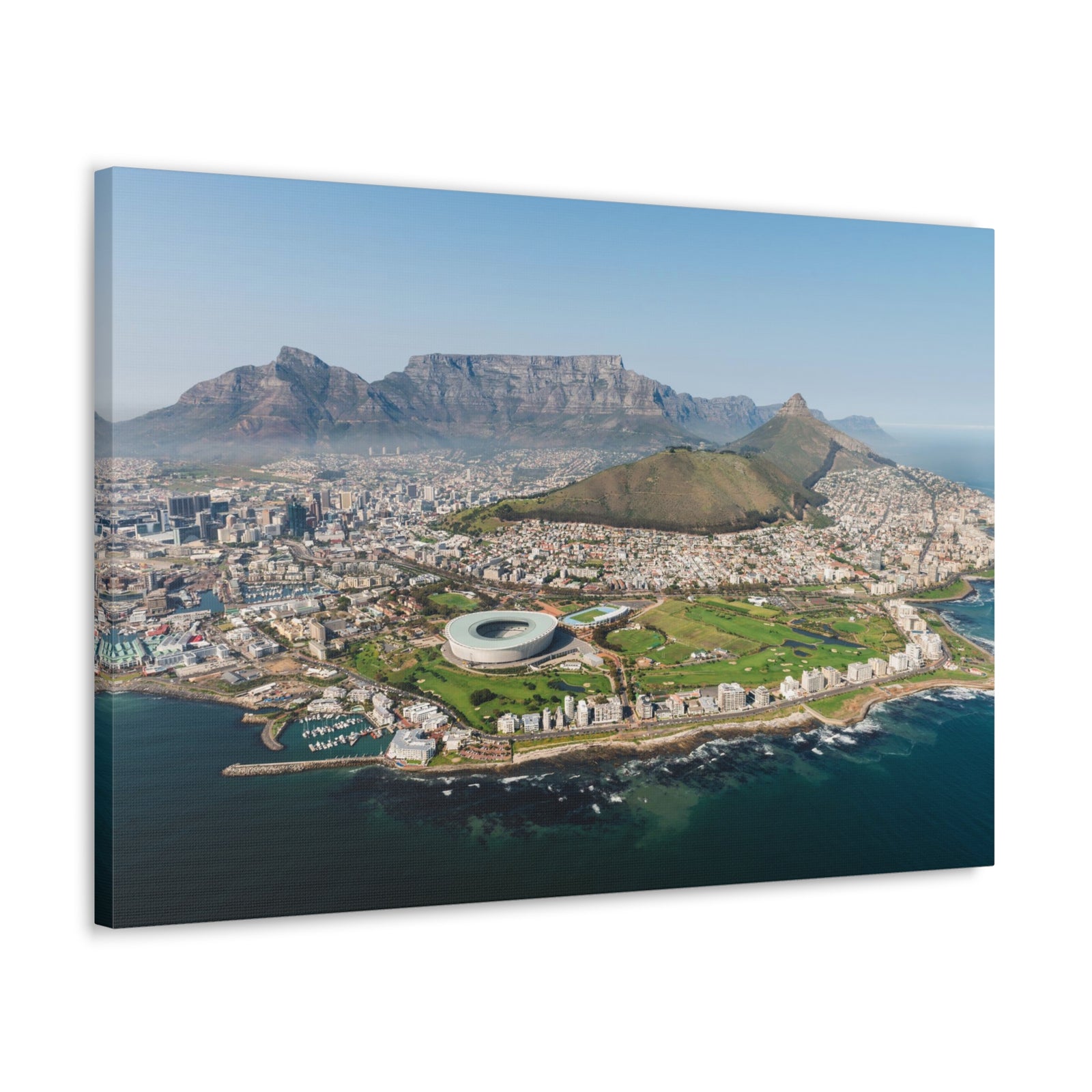 Cape Town Daytime Skyline Canvas Artwork High-Quality Breathtaking Stunning Cityscape for Home Decor Ready to Hang-Express Your Love Gifts
