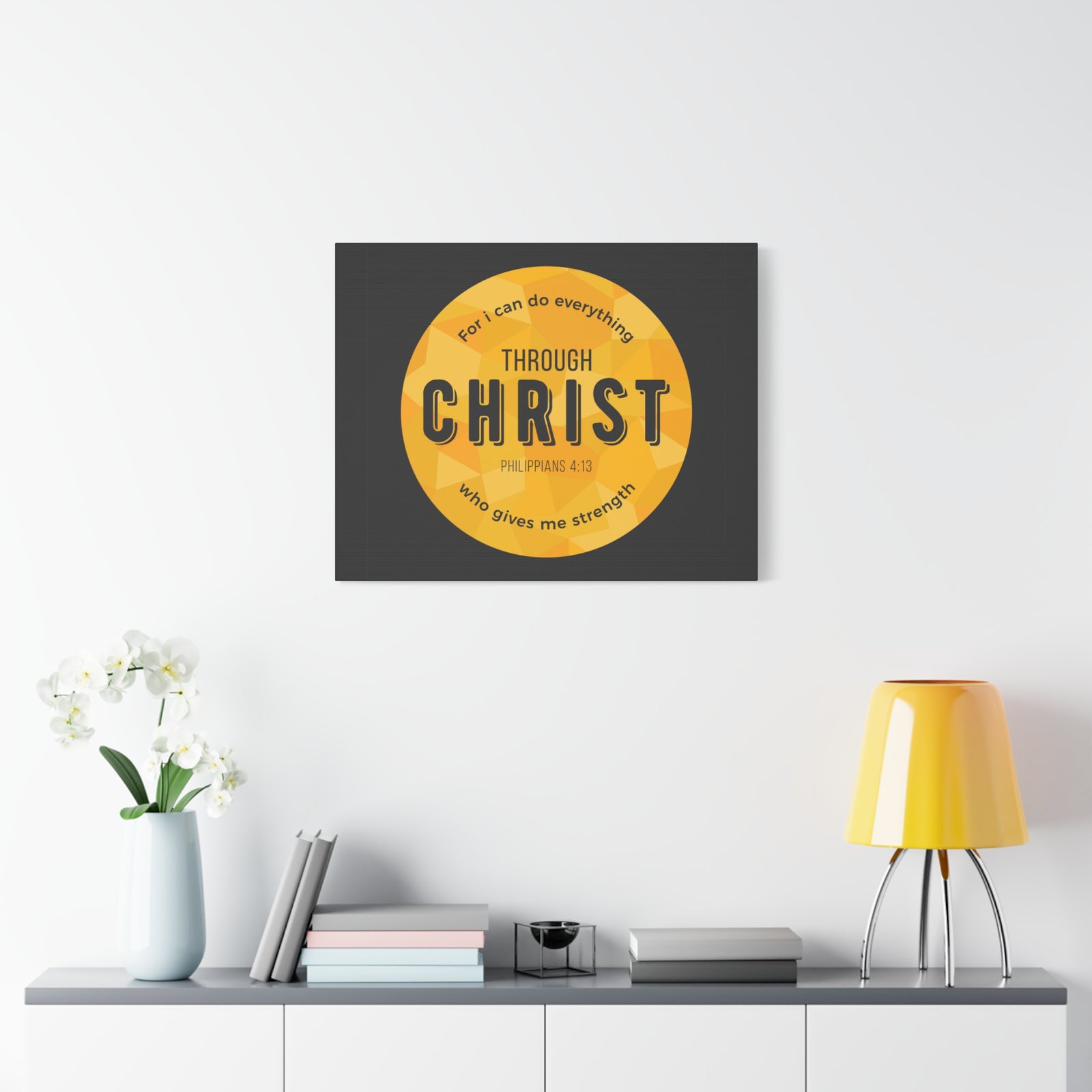 Scripture Canvas For I Can Do Everything Philippians 4:13 Christian Wall Art Bible Verse Print Ready To Hang-Express Your Love Gifts