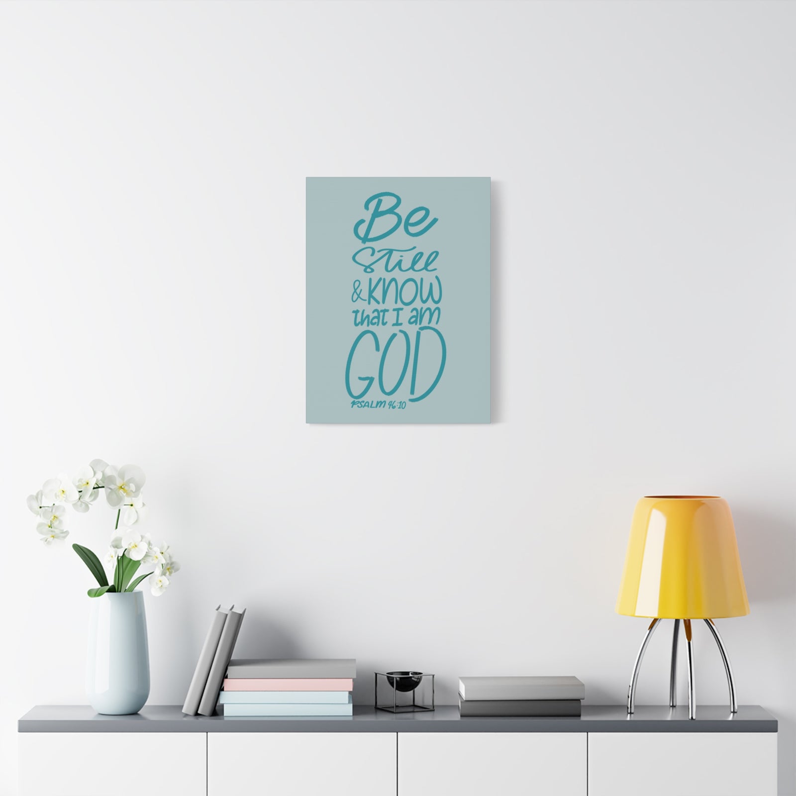 Scripture Walls Know That I Am God Psalm 46:10 Bible Verse Canvas Christian Wall Art Ready to Hang-Express Your Love Gifts