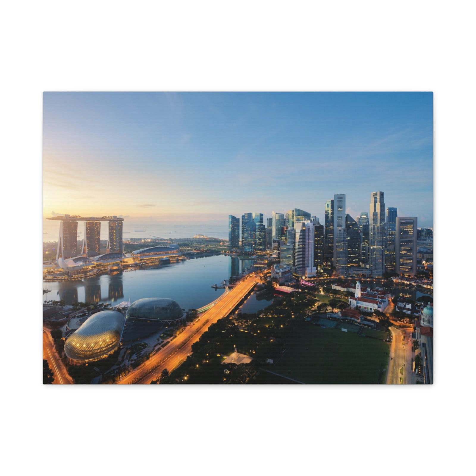 Singapore Daylight Skyline Canvas Artwork High-Quality Breathtaking Stunning Cityscape for Home Decor Ready to Hang-Express Your Love Gifts