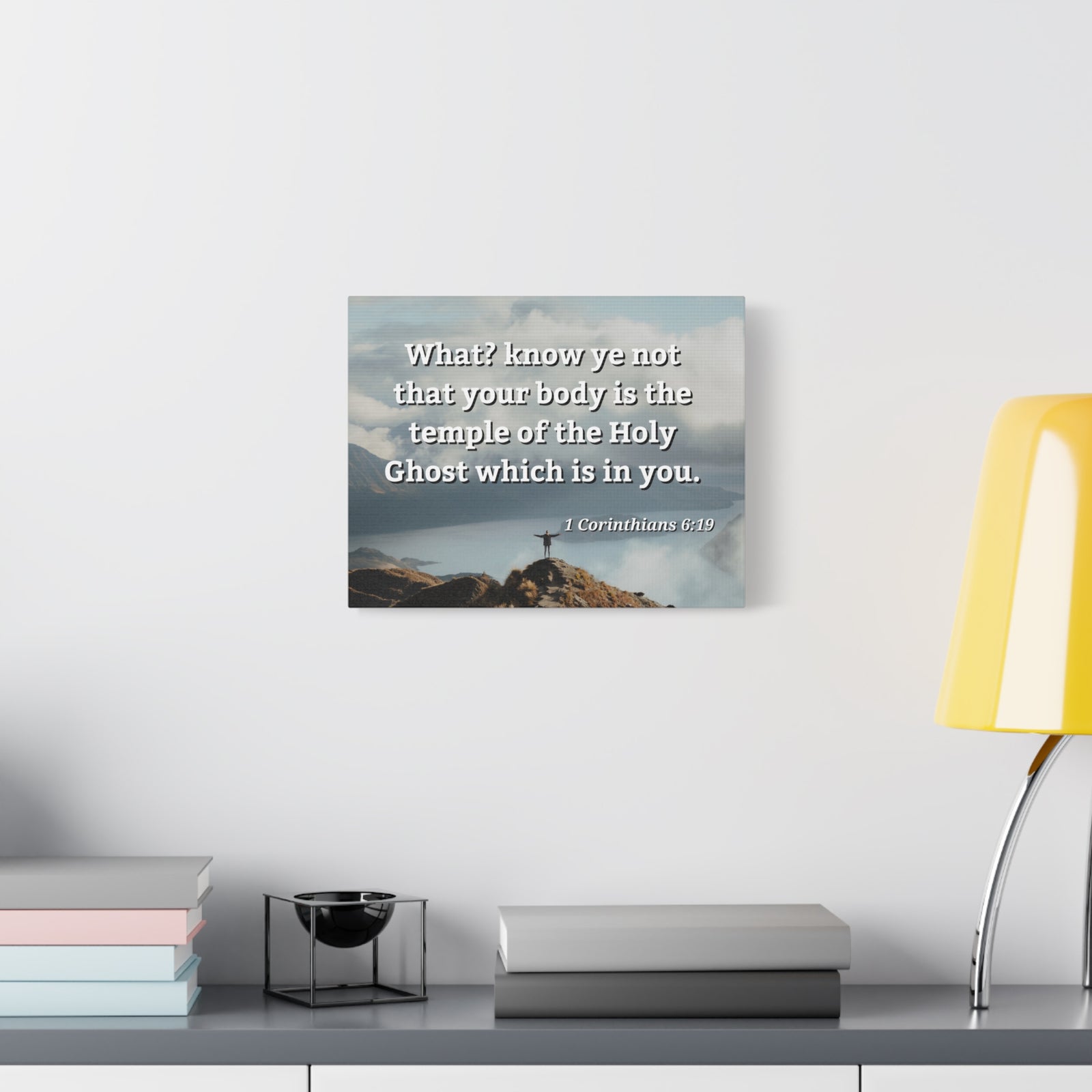 Scripture Walls Holy Ghost 1 Corinthians 6:19 Bible Verse Canvas Christian Wall Art Ready to Hang-Express Your Love Gifts