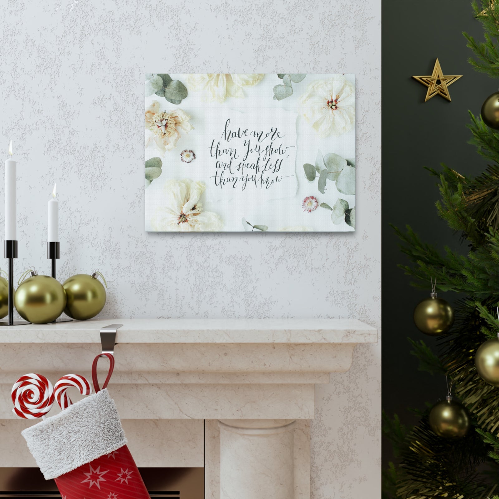 Inspirational Quote Canvas Have More Than You Show Motivational Print Ready to Hang Artwork-Express Your Love Gifts