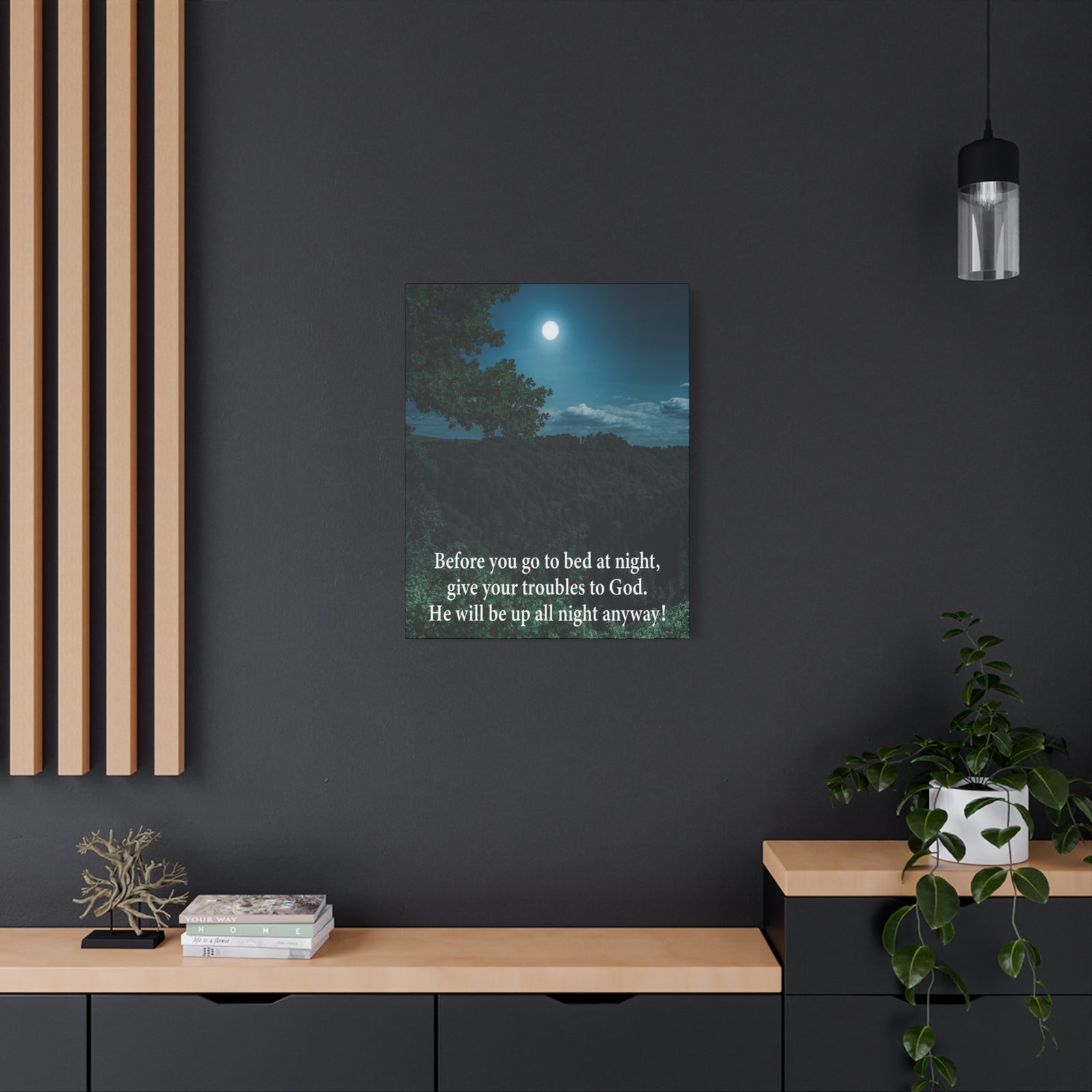 Scripture Walls God Has Your Problems Psalm 55:22 Canvas Bible Verse Christian Wall Art Ready to Hang-Express Your Love Gifts