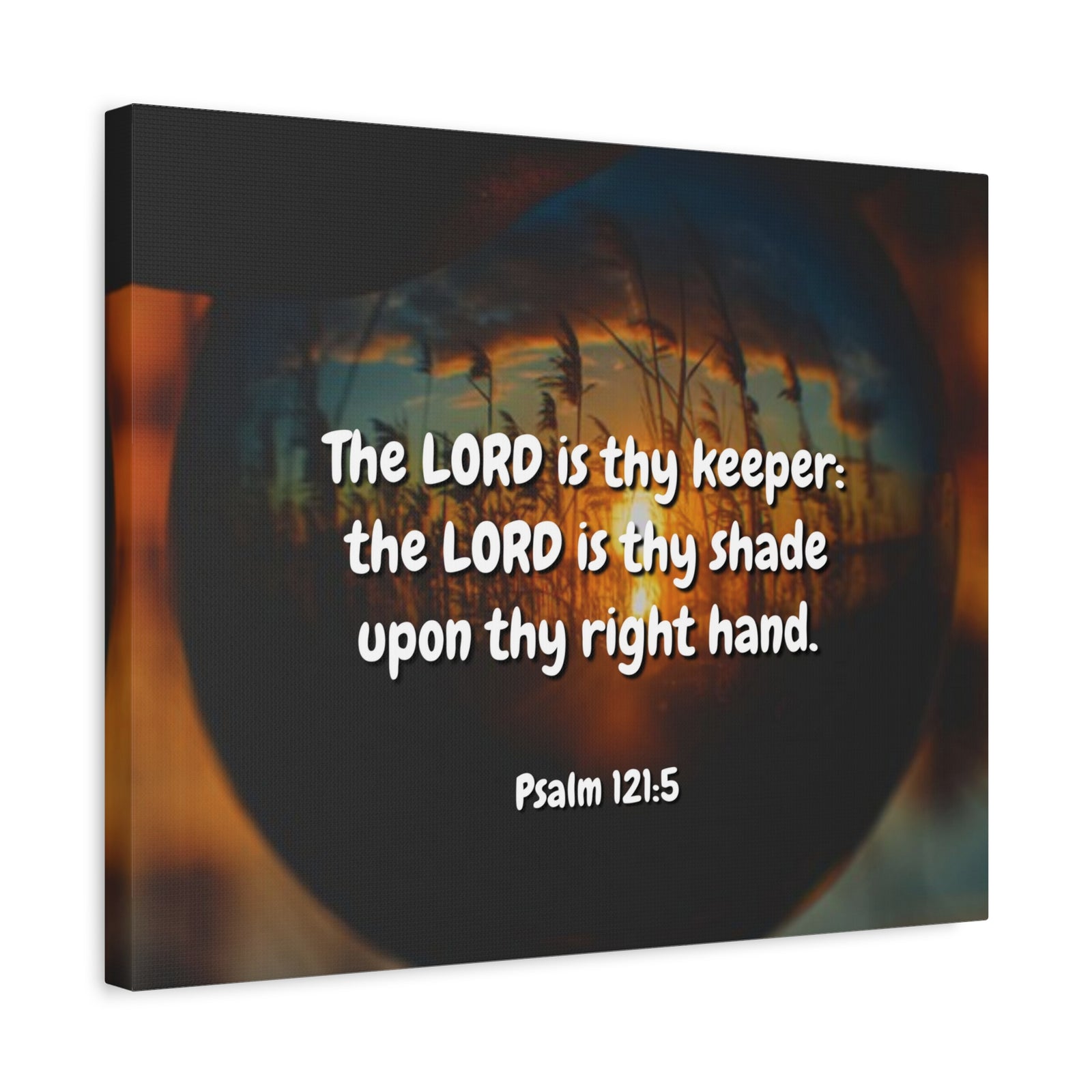 Scripture Canvas Keeper Psalm 121:5 Christian Wall Art Bible Verse Print Ready to Hang-Express Your Love Gifts