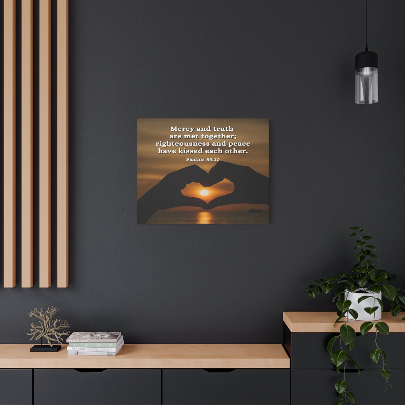 Scripture Walls Mercy And Truth Psalms 85:10 Bible Verse Canvas Christian Wall Art Ready to Hang-Express Your Love Gifts
