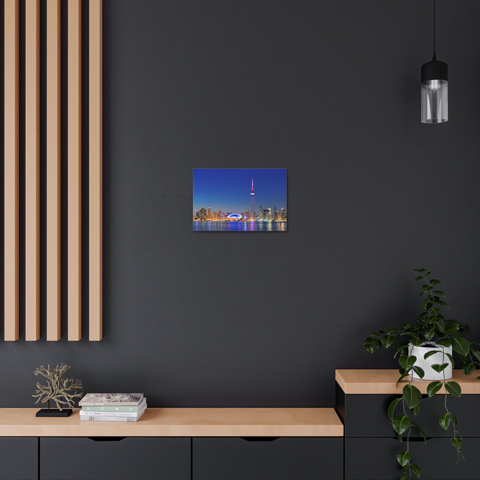 Toronto Night Skyline Canvas Artwork High-Quality Breathtaking Stunning Cityscape for Home Decor Ready to Hang-Express Your Love Gifts