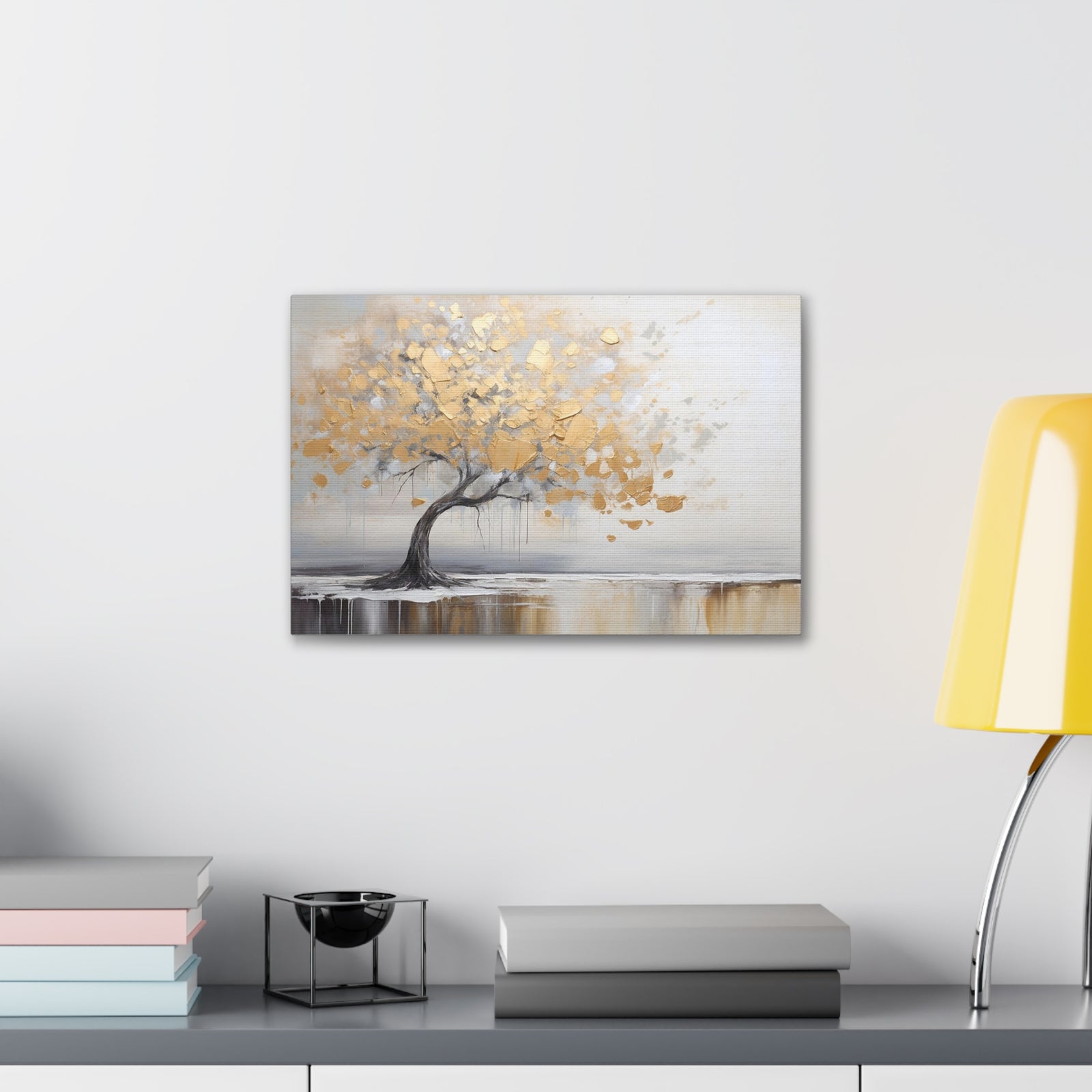 Abstract Oil Painting Forest Tree Contemporary Art Canvas Wall Art for Home Decor Ready-to-Hang-Express Your Love Gifts
