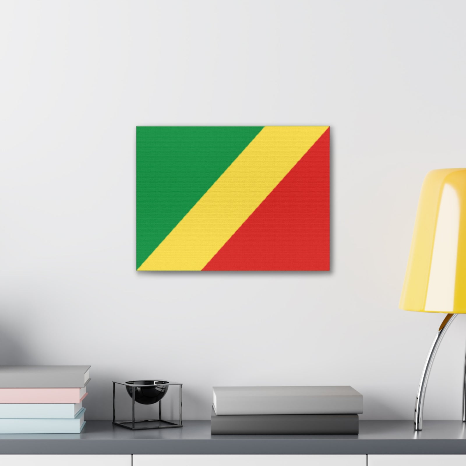 Republic of the Congo Country Flag Canvas Vibrant Wall Art Unframed Home Decor-Express Your Love Gifts