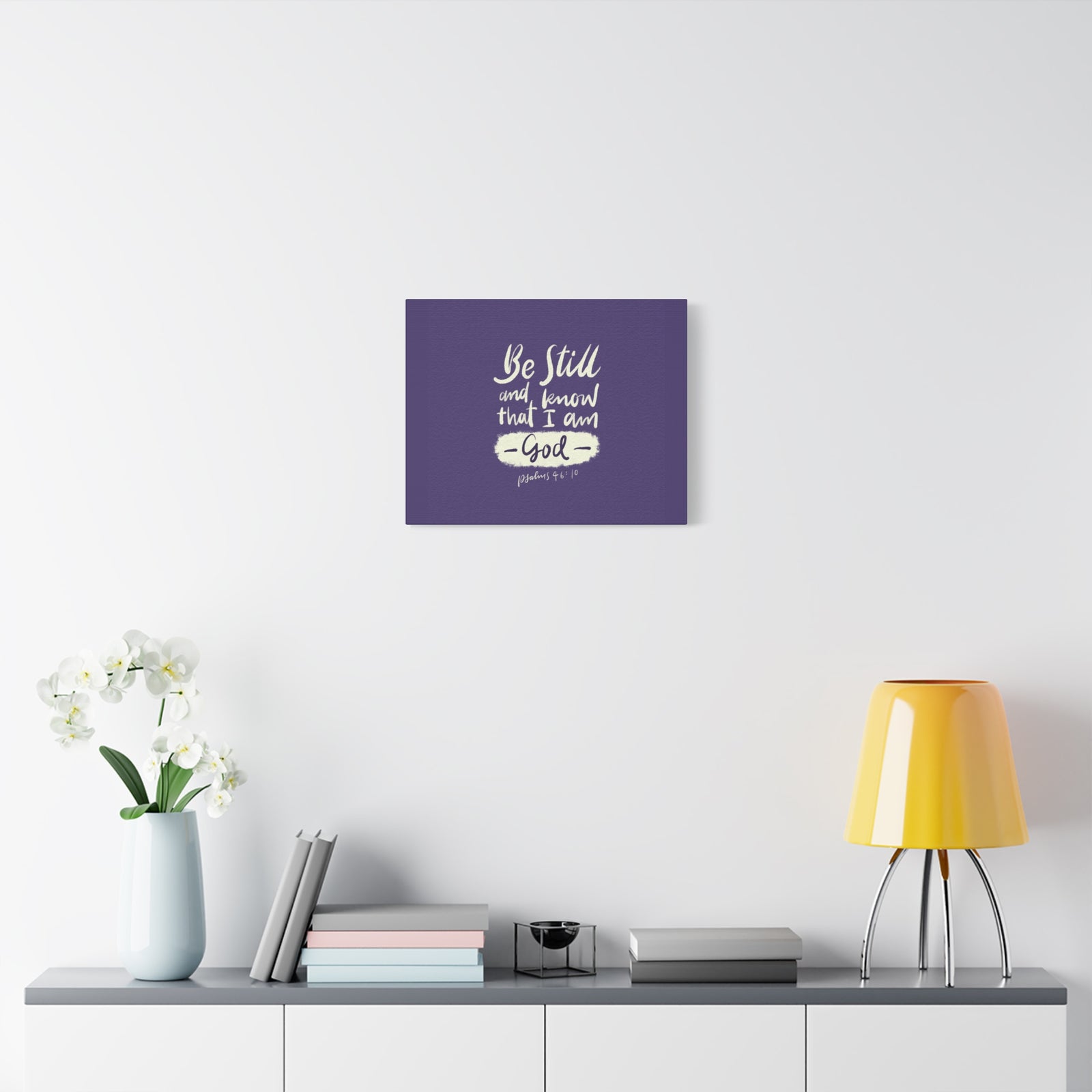 Scripture Walls I Am God Psalm 46:10 Bible Verse Canvas Christian Wall Art Ready to Hang-Express Your Love Gifts