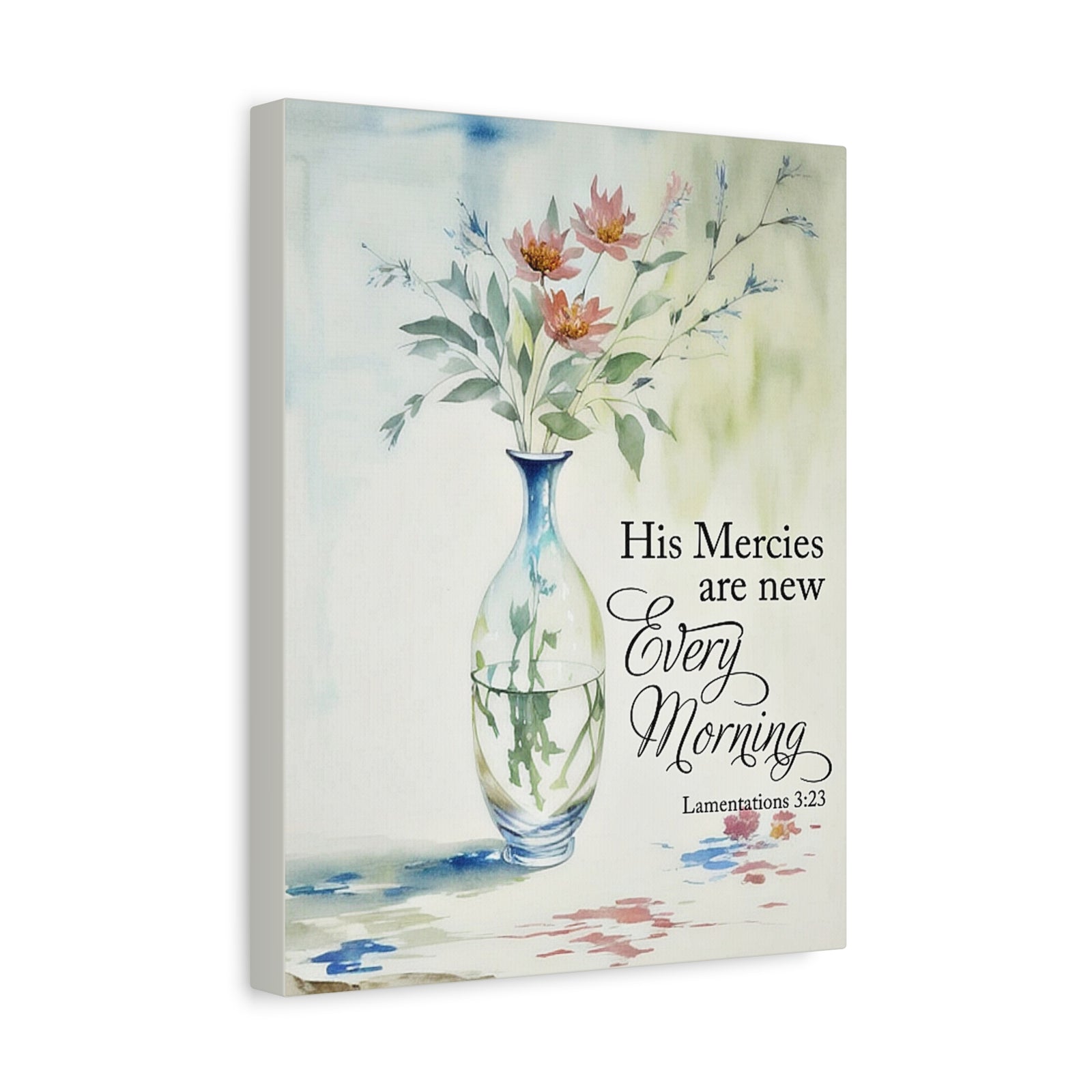 Scripture Walls Lamentations 3:23 Every Morning Bible Verse Canvas Christian Wall Art Ready to Hang Unframed-Express Your Love Gifts