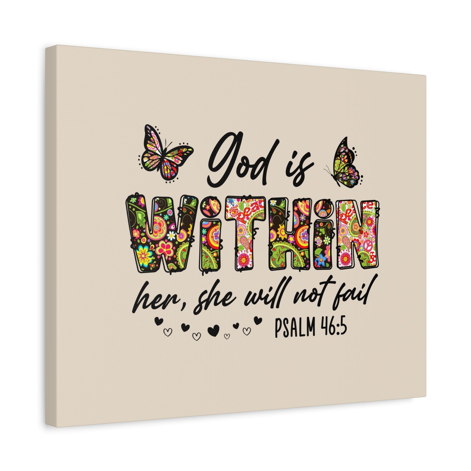Scripture Walls She Will Not Fail Psalm 46:5 Bible Verse Canvas Christian Wall Art Ready to Hang-Express Your Love Gifts