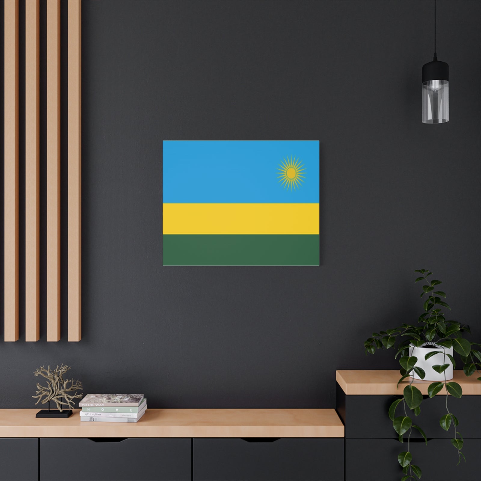 Rwanda Country Flag Canvas Vibrant Wall Art Unframed Home Decor-Express Your Love Gifts