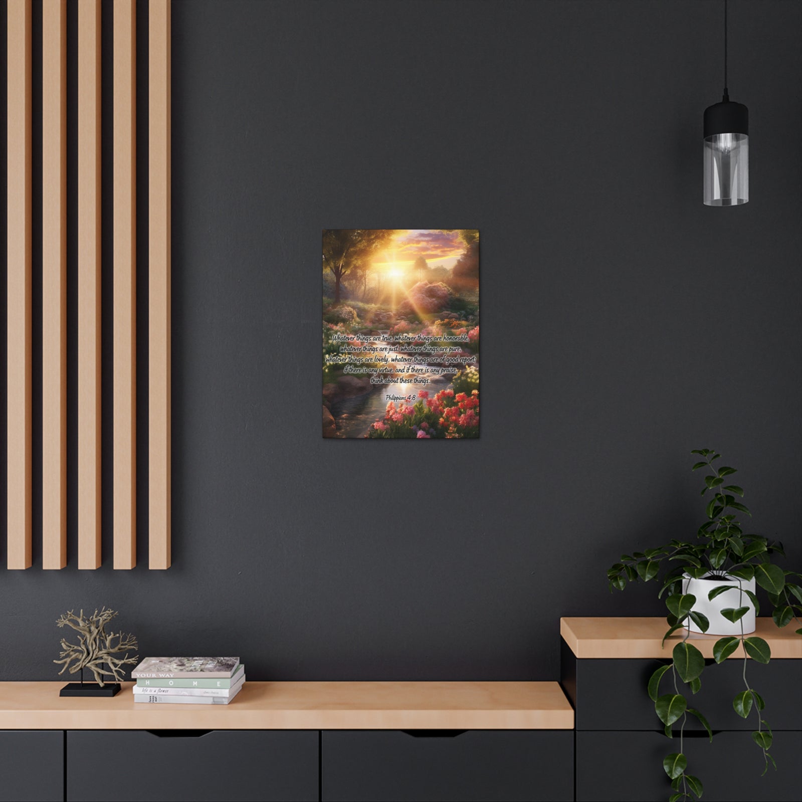 Scripture Walls Whatever Things Philippians 4:8 Christian Wall Art Print Ready to Hang Unframed-Express Your Love Gifts