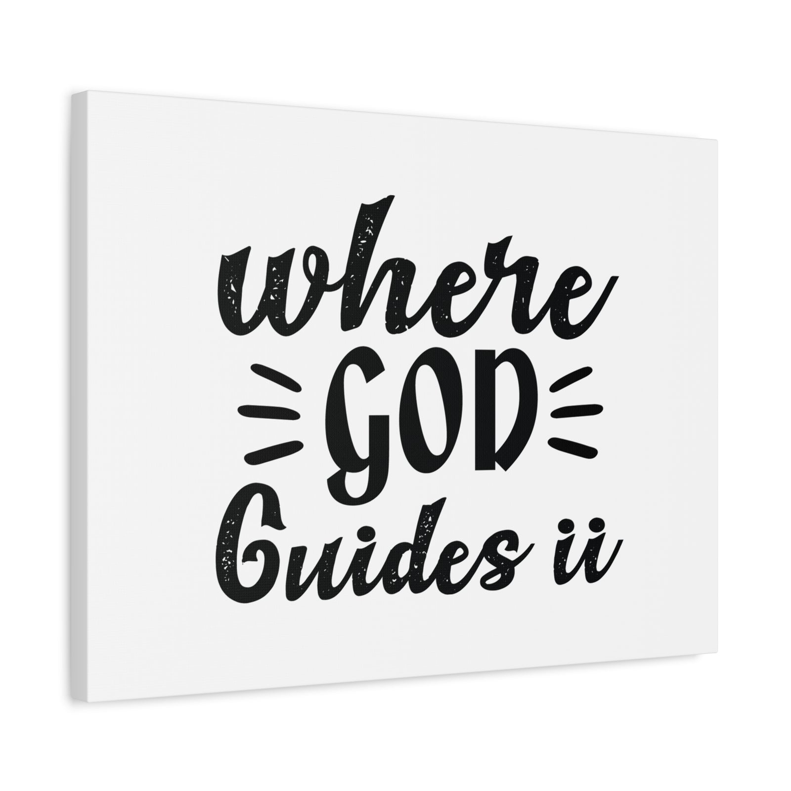Scripture Canvas Where God Guides U Psalm 119:105 Christian Wall Art Bible Verse Print Ready to Hang-Express Your Love Gifts