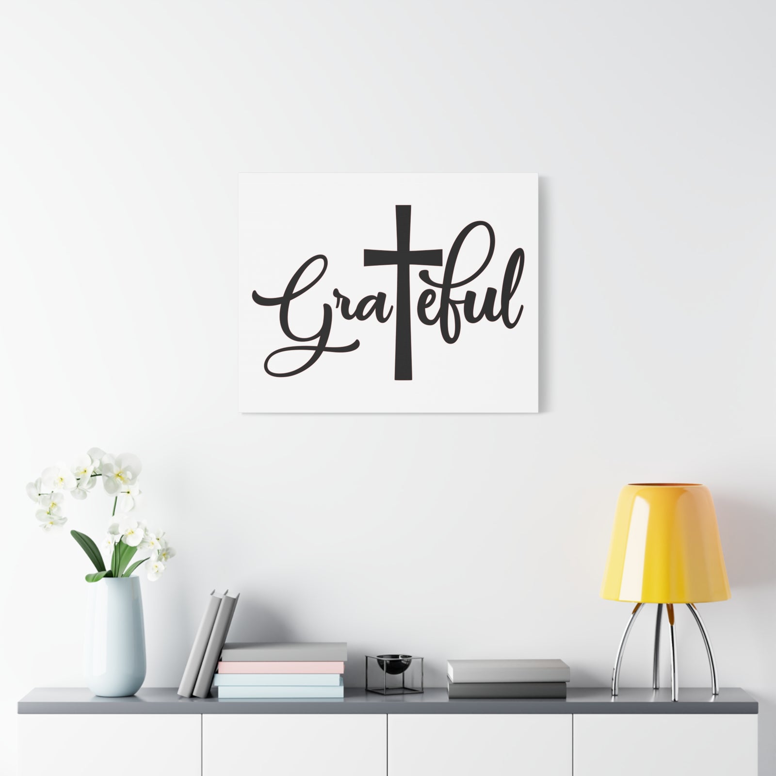 Scripture Canvas Grateful Psalm 118:1 Christian Wall Art Print Ready to Hang-Express Your Love Gifts
