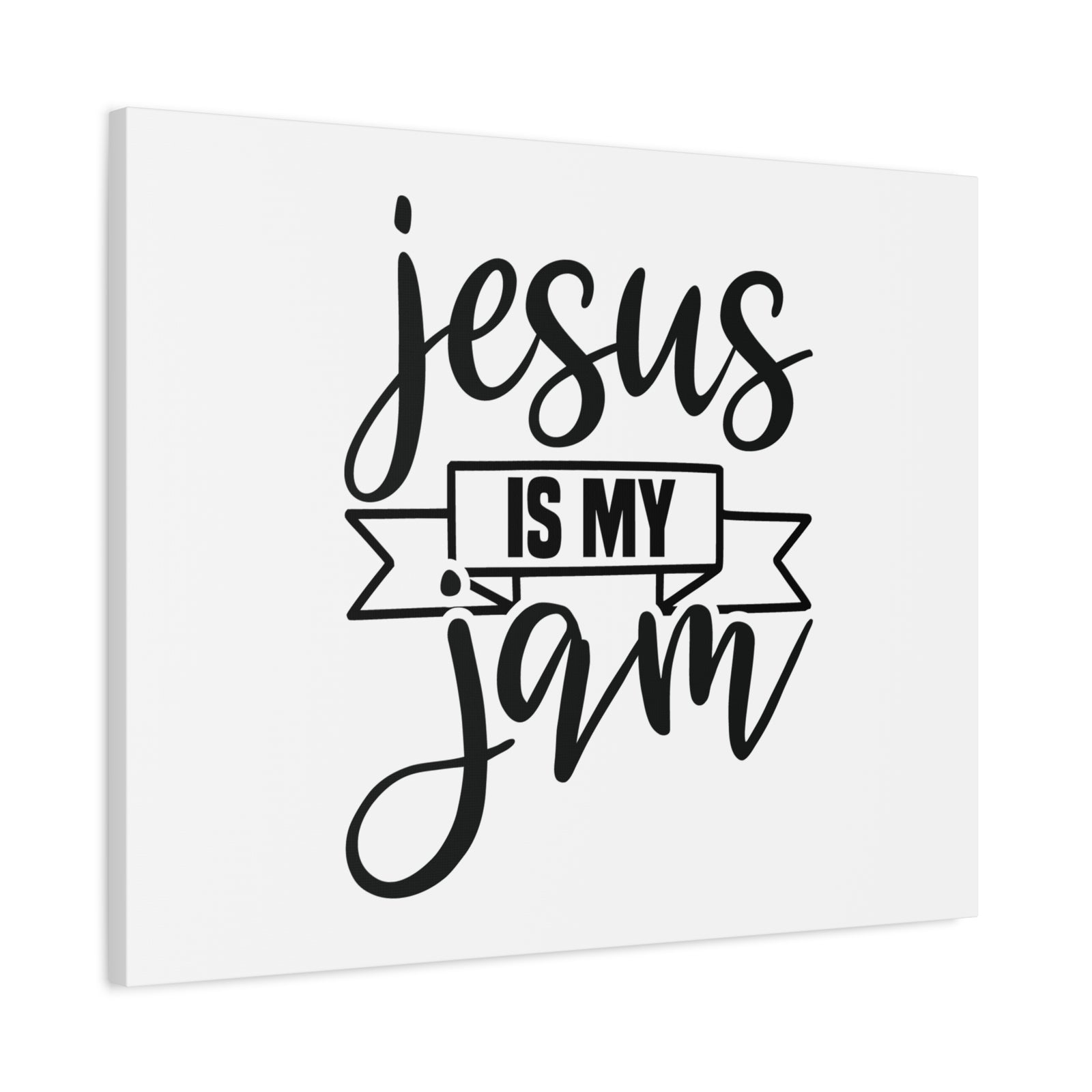 Scripture Canvas Jesus Is My Jam Psalm 27:12 Christian Wall Art Bible Verse Print Ready to Hang-Express Your Love Gifts