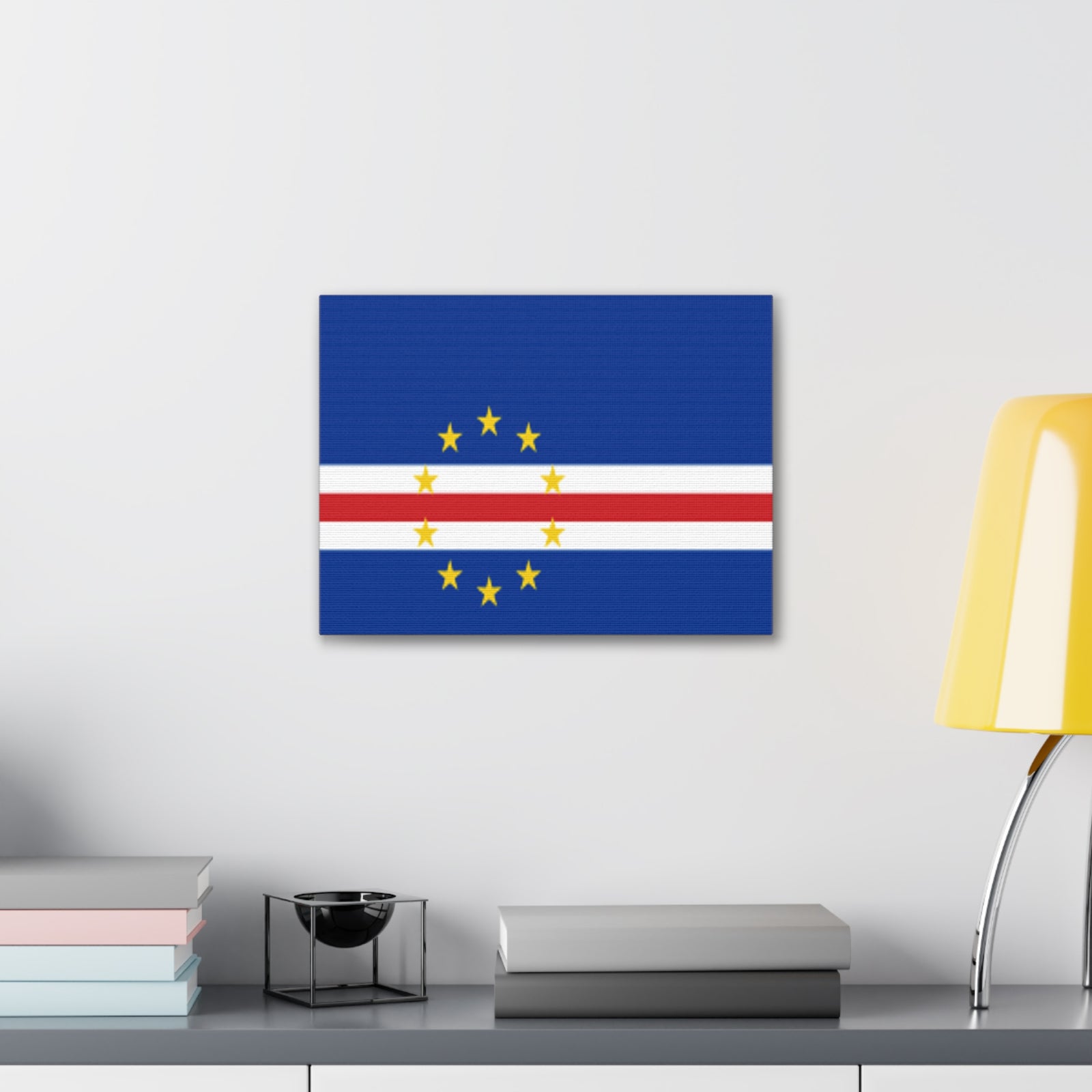 Cape Verde Country Flag Canvas Vibrant Wall Art Unframed Home Decor-Express Your Love Gifts