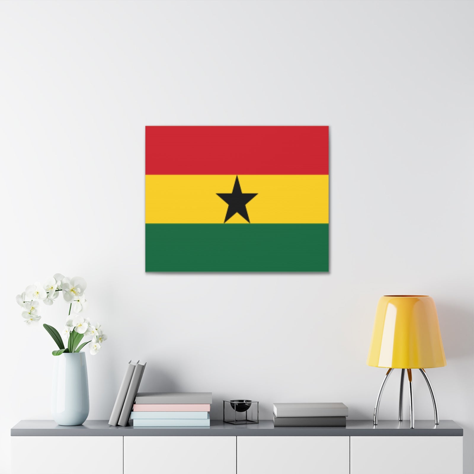 Ghana Country Flag Canvas Vibrant Wall Art Unframed Home Decor-Express Your Love Gifts