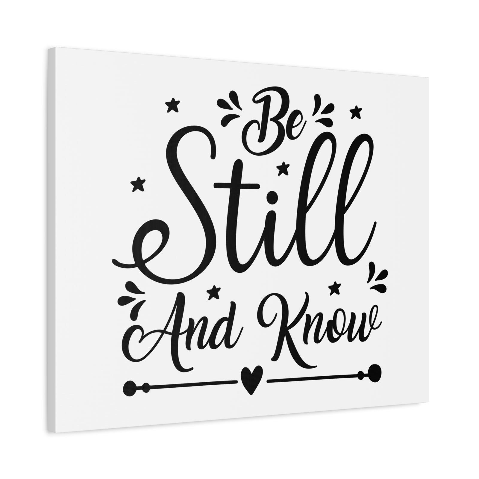 Scripture Canvas Be Still And Know Psalm 46:10 ESV Christian Wall Art Print Ready to Hang-Express Your Love Gifts