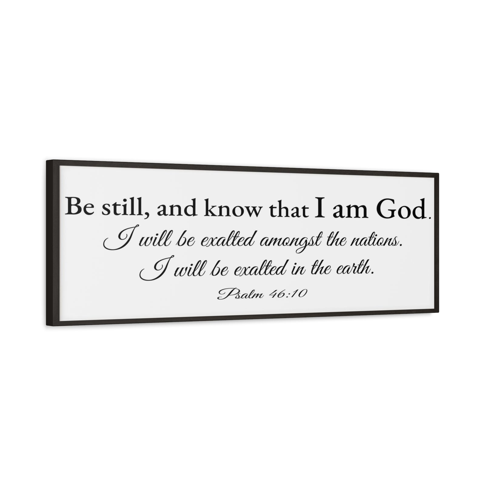 Scripture Walls Psalm 46:10 White Bible Verse Canvas Christian Wall Art Ready to Hang Unframed-Express Your Love Gifts