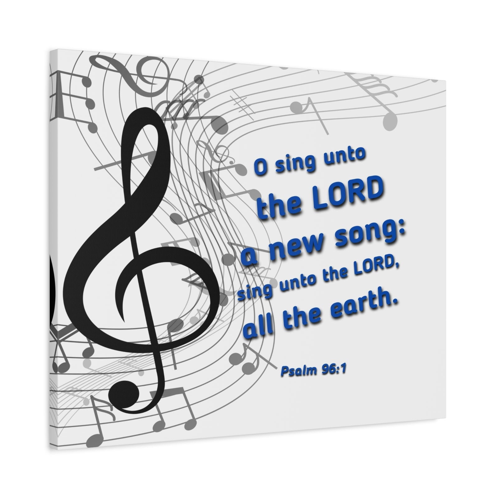 Scripture Canvas Sing Psalm 96:1 Christian Wall Art Bible Verse Print Ready to Hang-Express Your Love Gifts