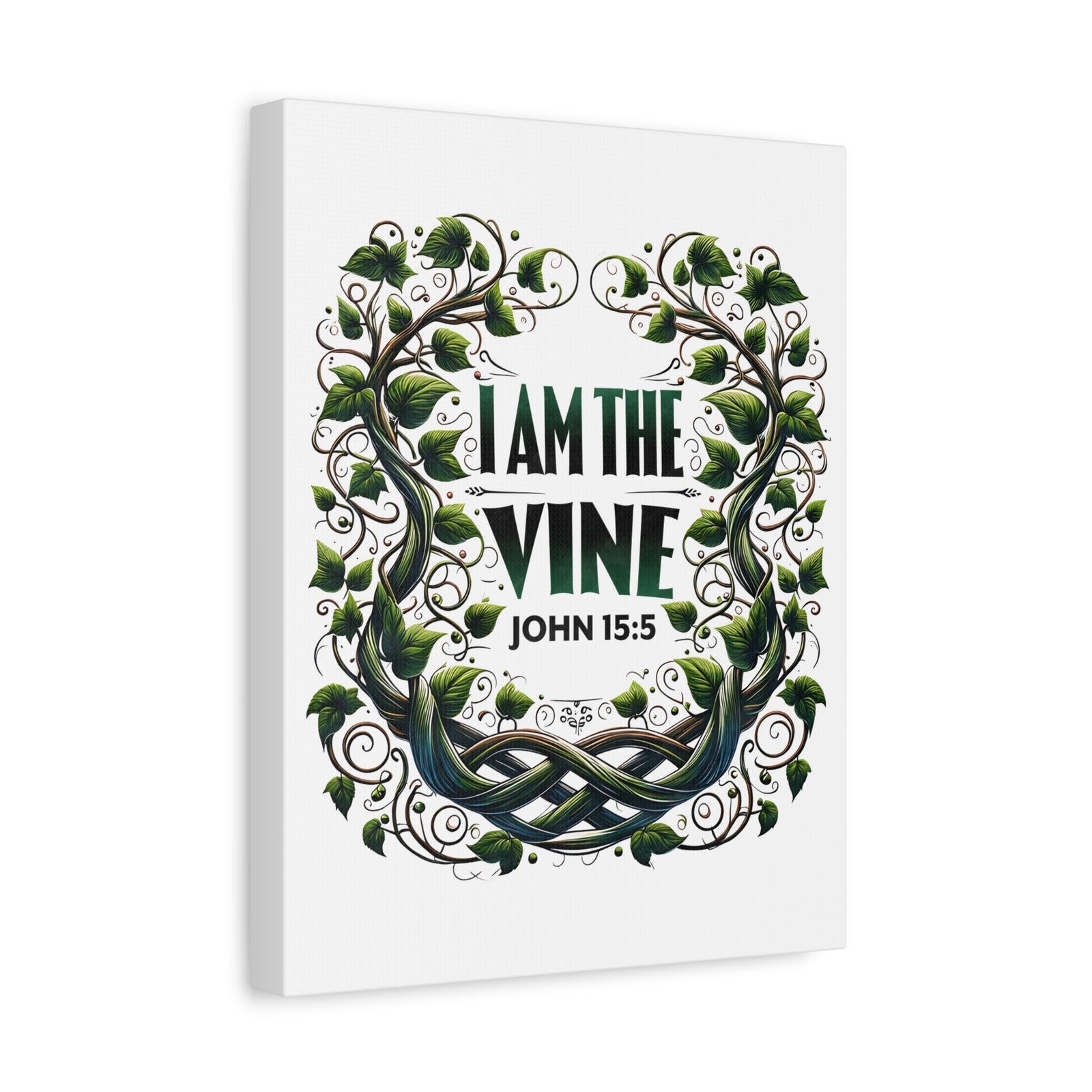 Scripture Walls John 15:5 I Am the Vine Bible Verse Canvas Christian Wall Art Ready to Hang Unframed-Express Your Love Gifts