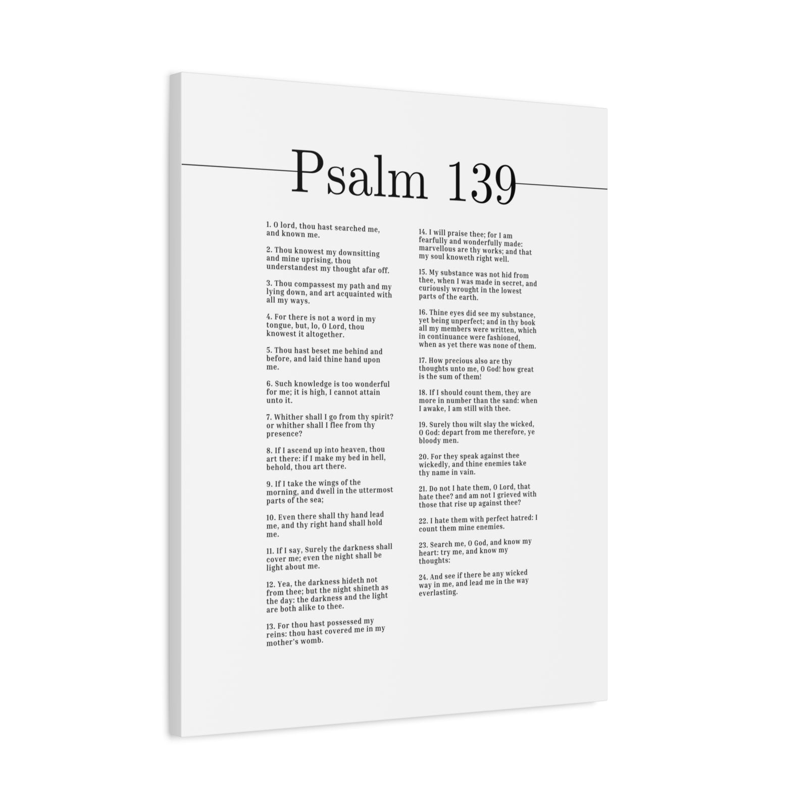 Scripture Canvas Know My Heart Psalm 139 Christian Wall Art Bible Verse Print Ready to Hang-Express Your Love Gifts
