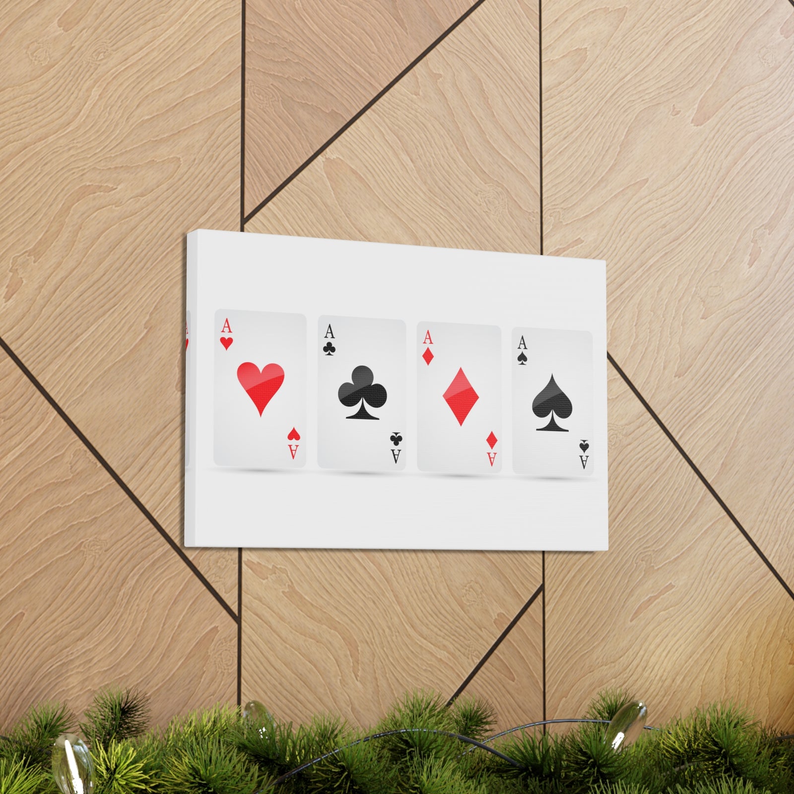 Ace Card Suit Playing Card Canvas Wall Art for Home Decor Ready-to-Hang-Express Your Love Gifts