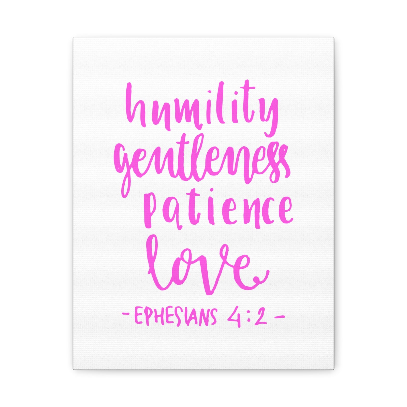 Scripture Walls Humility Gentleness Patience Love Ephesians 4:2 Bible Verse Canvas Christian Wall Art Ready To Hang-Express Your Love Gifts