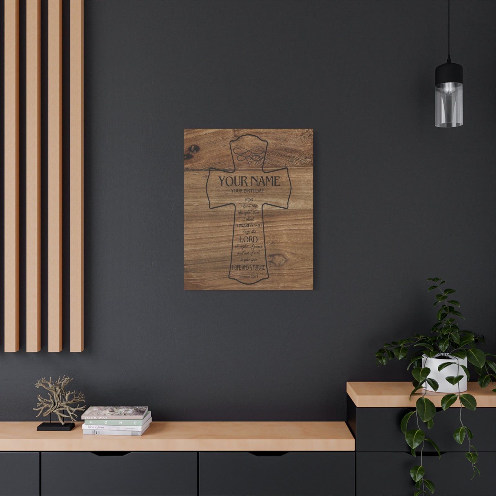 Scripture Walls Personalized Hope and a Future Jeremiah 29:11 Bible Chapter Canvas Christian Wall Art Ready to Hang-Express Your Love Gifts