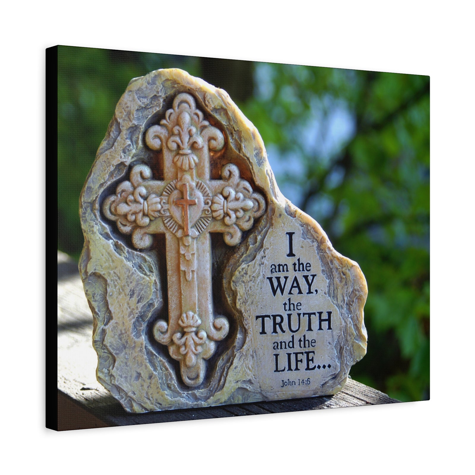 Scripture Canvas I Am The Way John 14:6 Christian Wall Art Bible Verse Print Ready to Hang-Express Your Love Gifts
