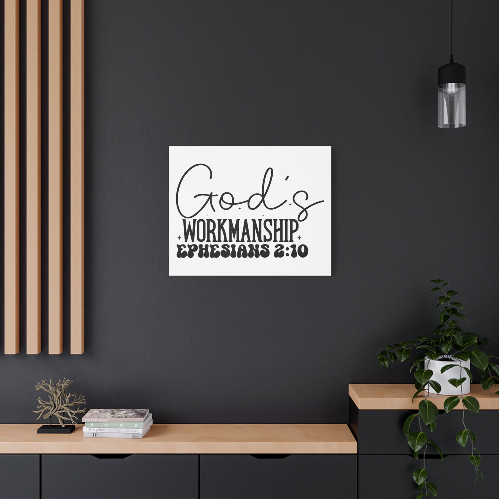 Scripture Walls Ephesians 2:10 I am God's Workmanship Bible Verse Canvas Christian Wall Art Ready to Hang Unframed-Express Your Love Gifts