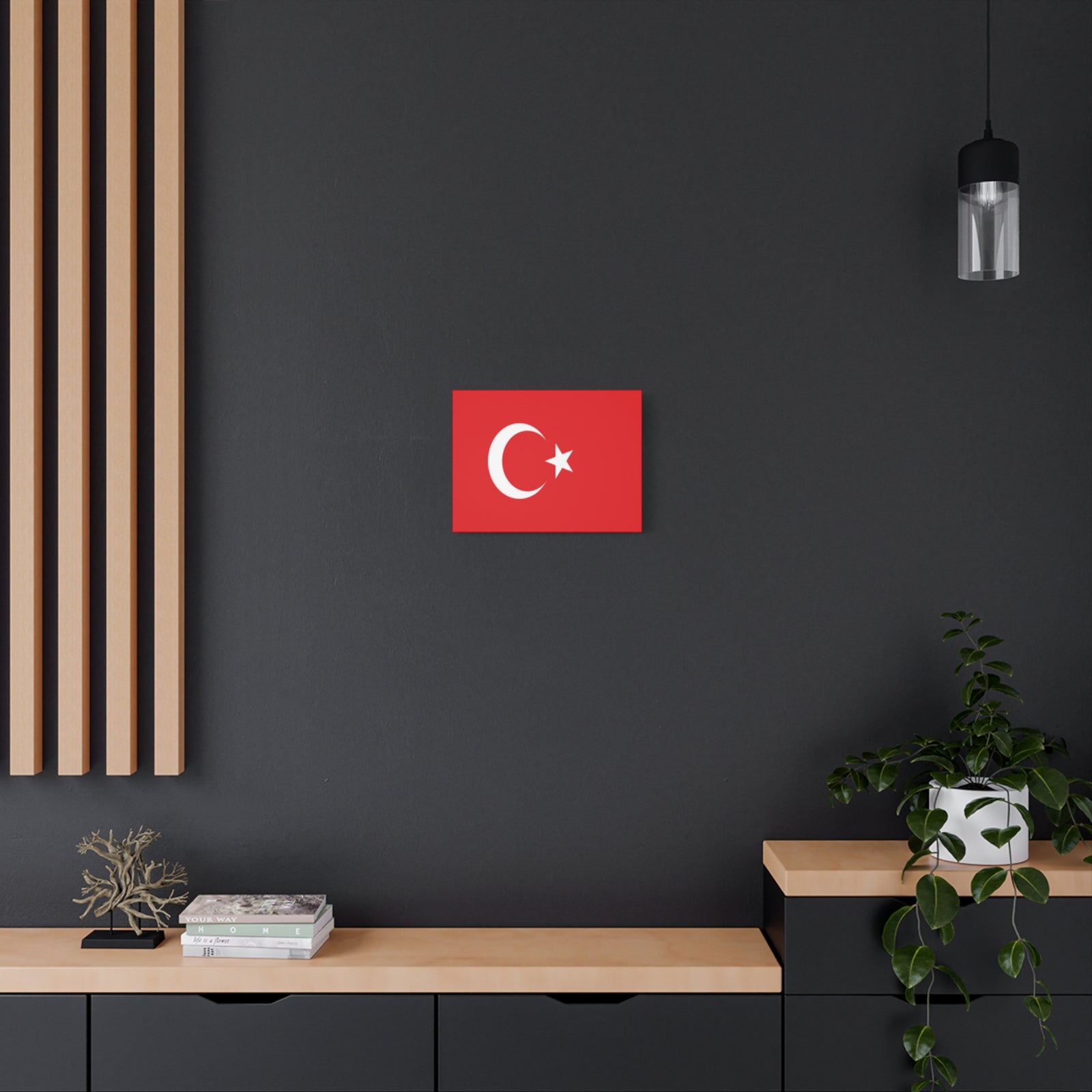 Turkey Country Flag Canvas Vibrant Wall Art Unframed Home Decor-Express Your Love Gifts