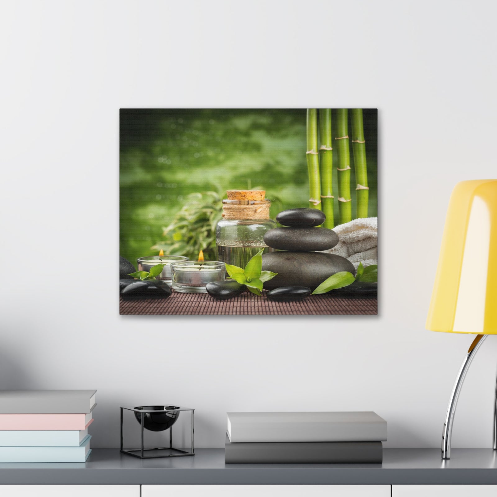 Massage Oil and Stones Forest Floral Nature Photography Canvas Wall Art for Home Decor Ready-to-Hang-Express Your Love Gifts