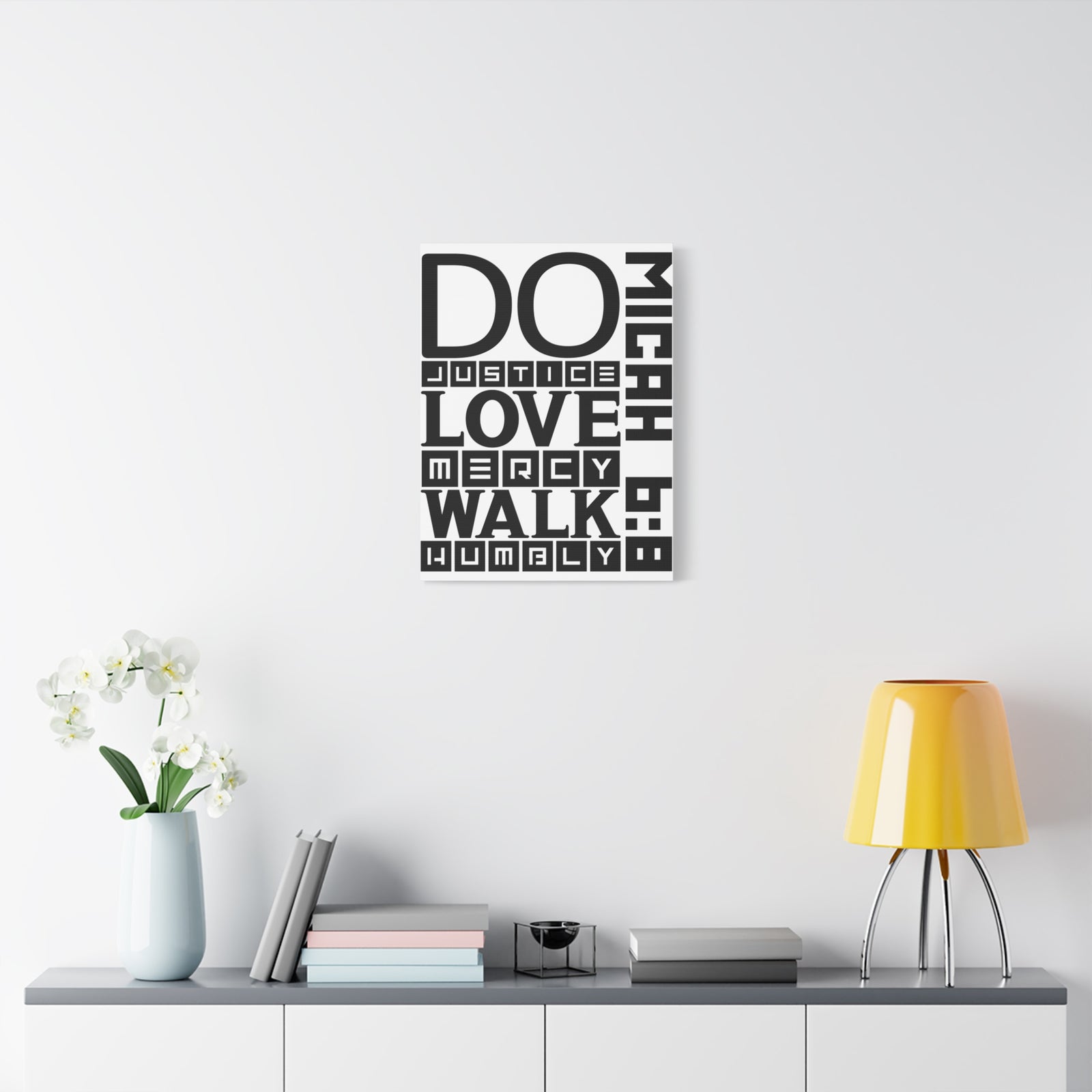 Scripture Walls Micah 6:8 DO Justice Bible Verse Canvas Christian Wall Art Ready to Hang Unframed-Express Your Love Gifts