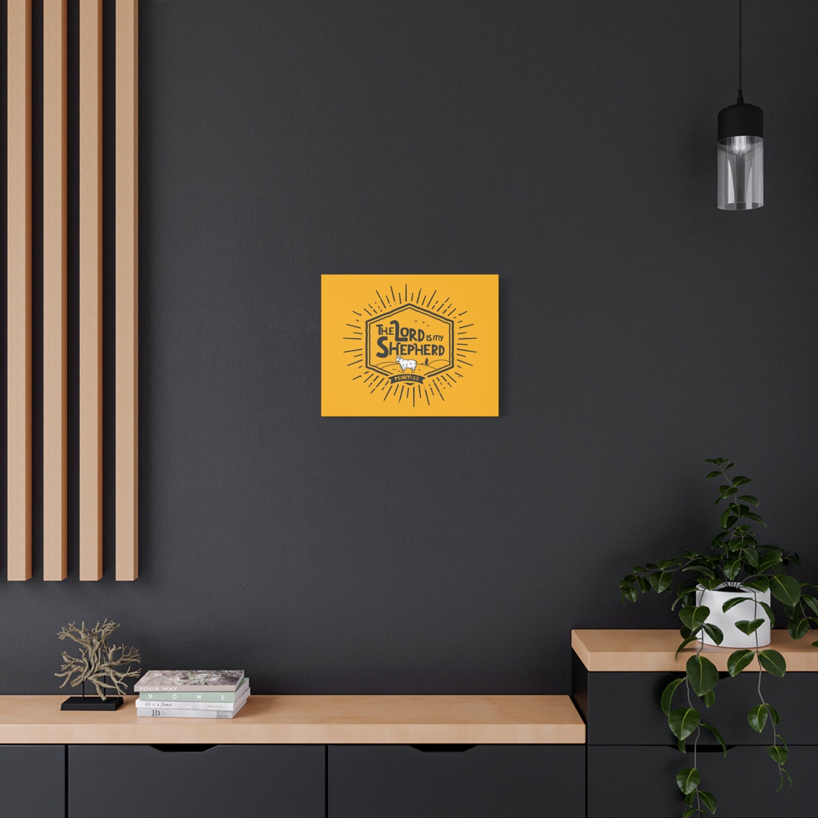 Scripture Canvas The Lord Is My Shepherd Psalm 23 Christian Wall Art Bible Verse Print Ready To Hang-Express Your Love Gifts