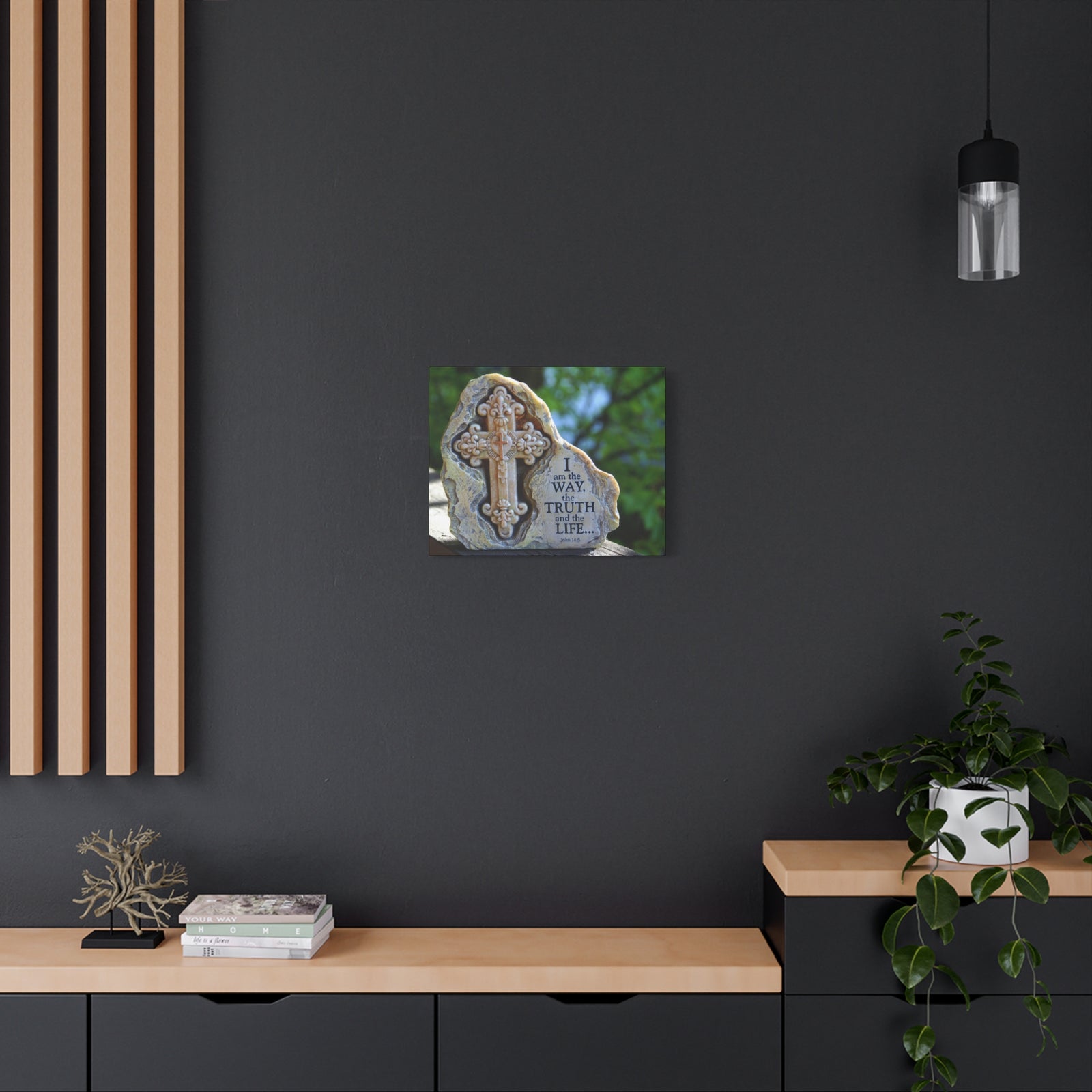 Scripture Canvas I Am The Way John 14:6 Christian Wall Art Bible Verse Print Ready to Hang-Express Your Love Gifts