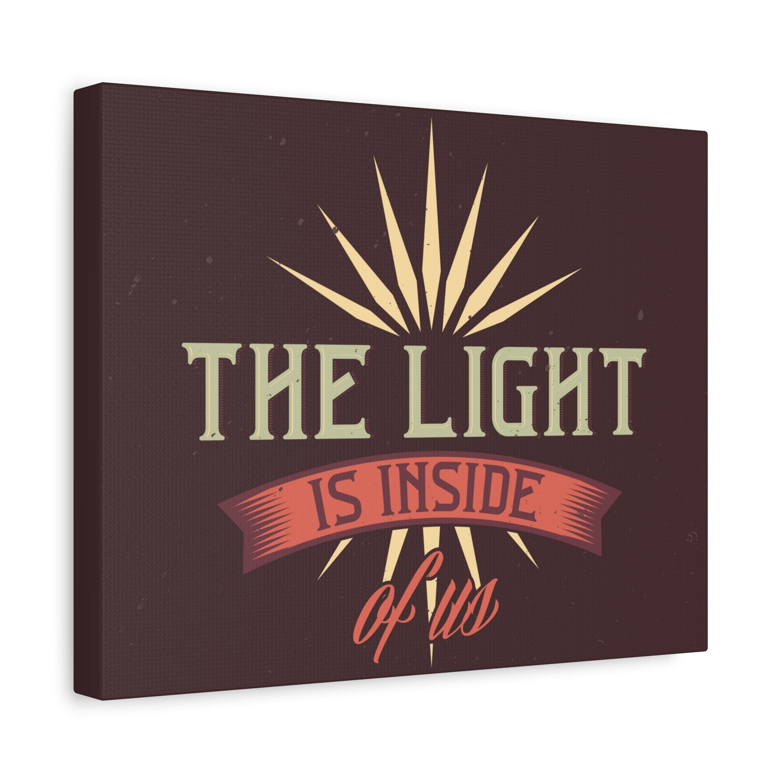 Inspirational Quote Canvas The Light Wall Art Motivational Motto Inspiring Prints Artwork Decor Ready to Hang-Express Your Love Gifts