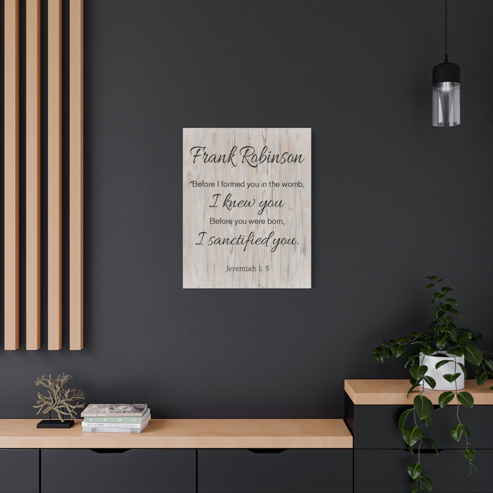 Scripture Walls Personalized I Sanctified You Jeremiah 1:5 Bible Chapter Canvas Christian Wall Art Ready to Hang-Express Your Love Gifts