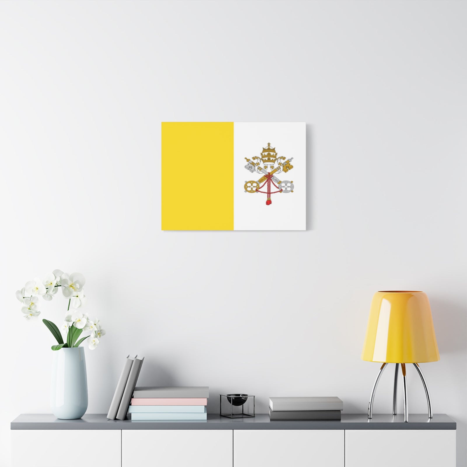 Vatican City Country Flag Canvas Vibrant Wall Art Unframed Home Decor-Express Your Love Gifts