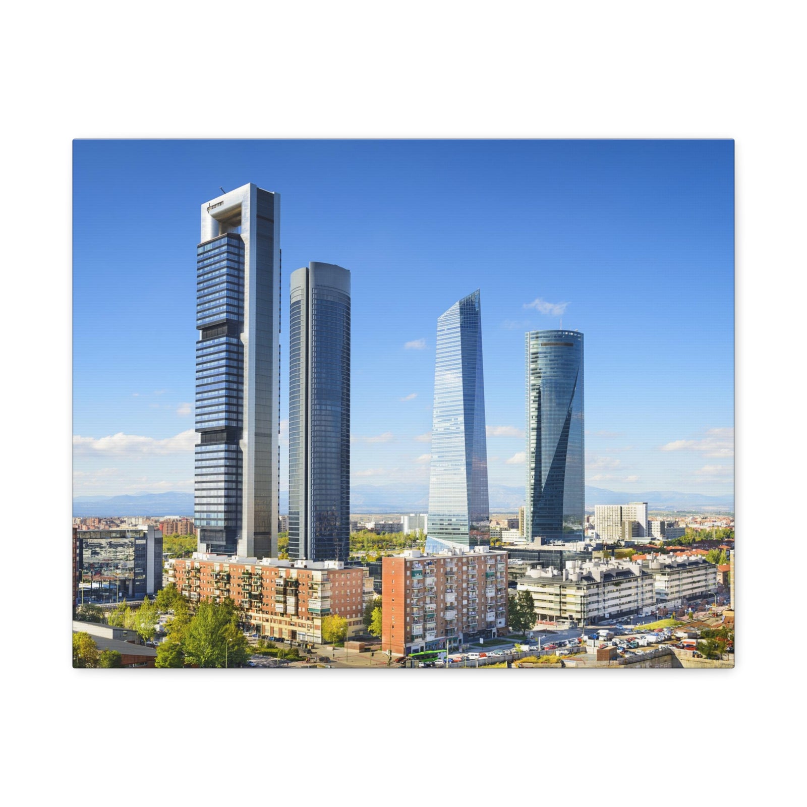 Madrid Daytime Skyline Canvas Artwork High-Quality Breathtaking Stunning Cityscape for Home Decor Ready to Hang-Express Your Love Gifts