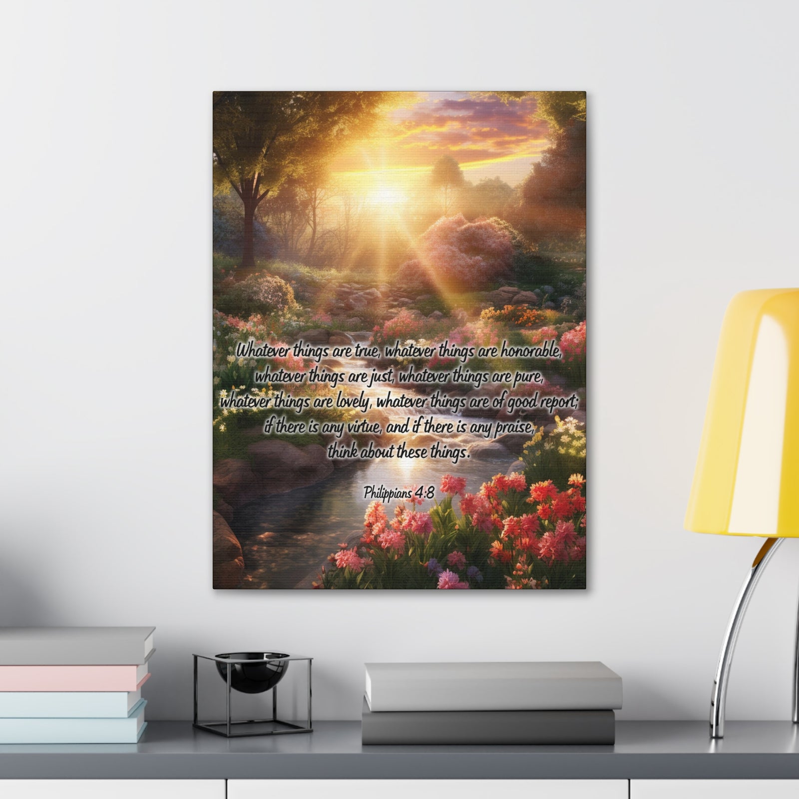 Scripture Walls Whatever Things Philippians 4:8 Christian Wall Art Print Ready to Hang Unframed-Express Your Love Gifts