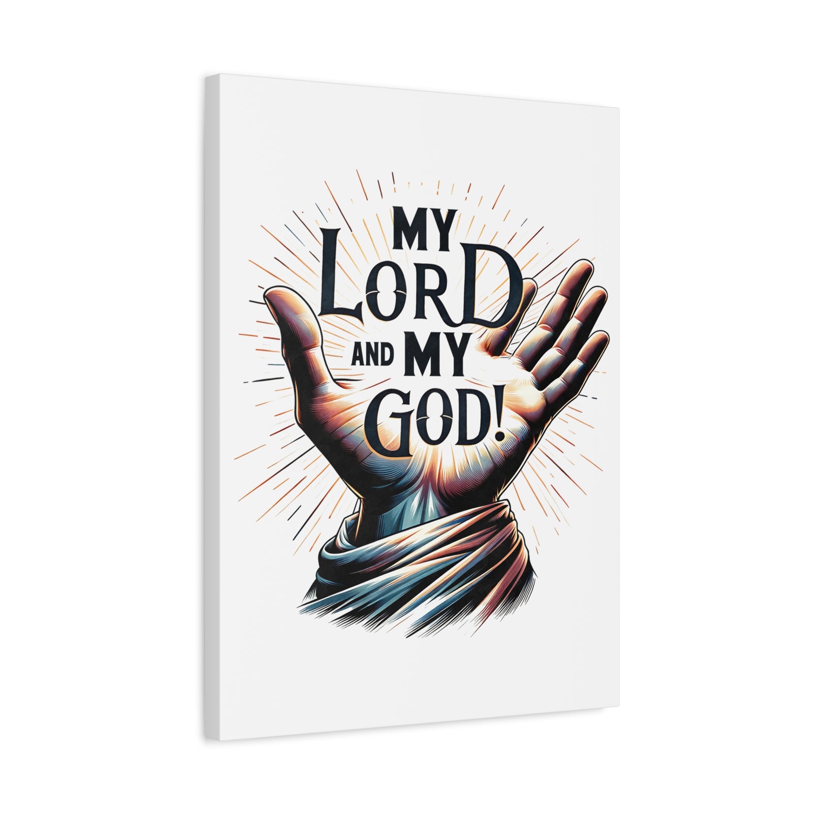 Scripture Walls John 20:28 My Lord and My God! Bible Verse Canvas Christian Wall Art Ready to Hang Unframed-Express Your Love Gifts