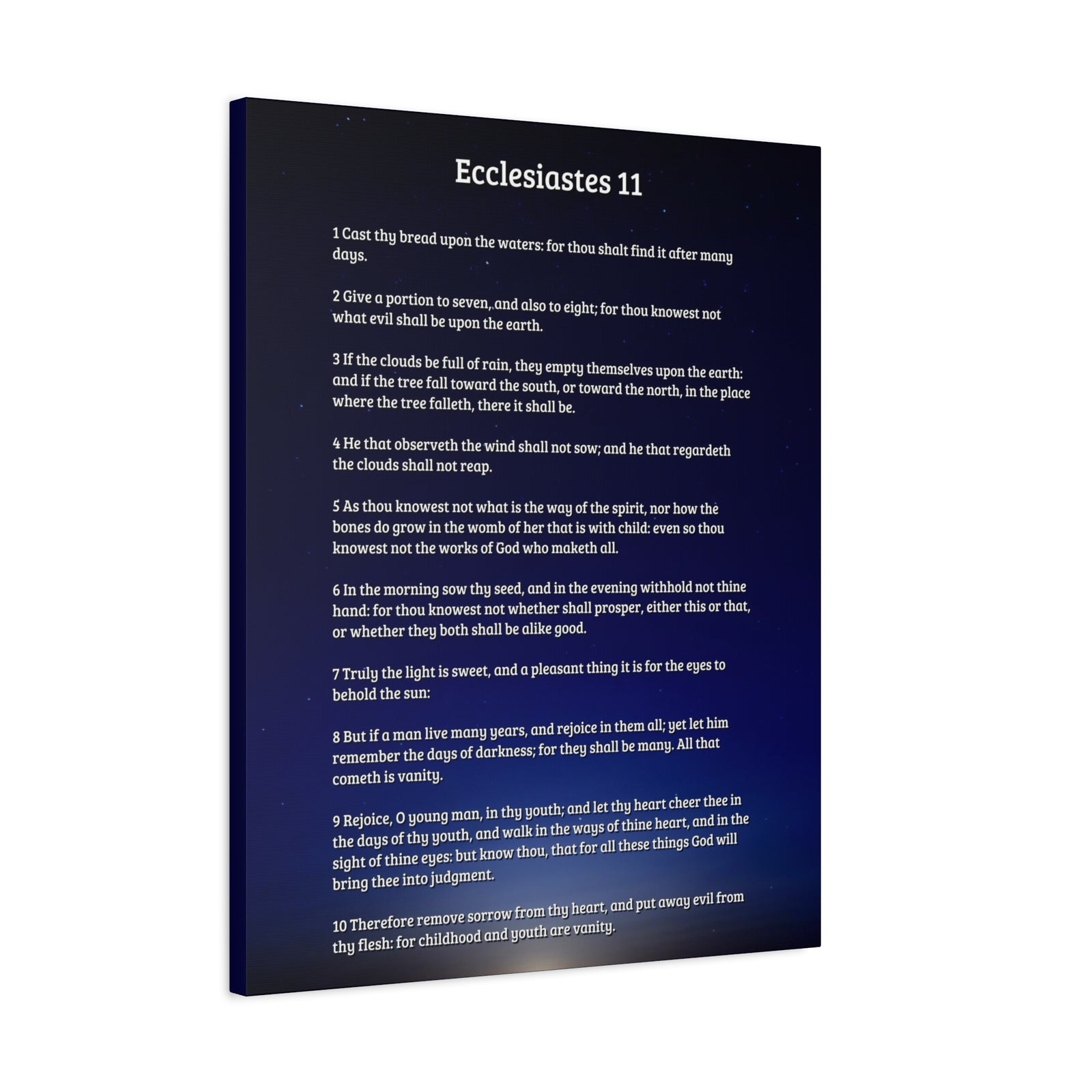 Scripture Walls Charity Ecclesiastes 11 Bible Verse Canvas Christian Wall Art Ready to Hang-Express Your Love Gifts