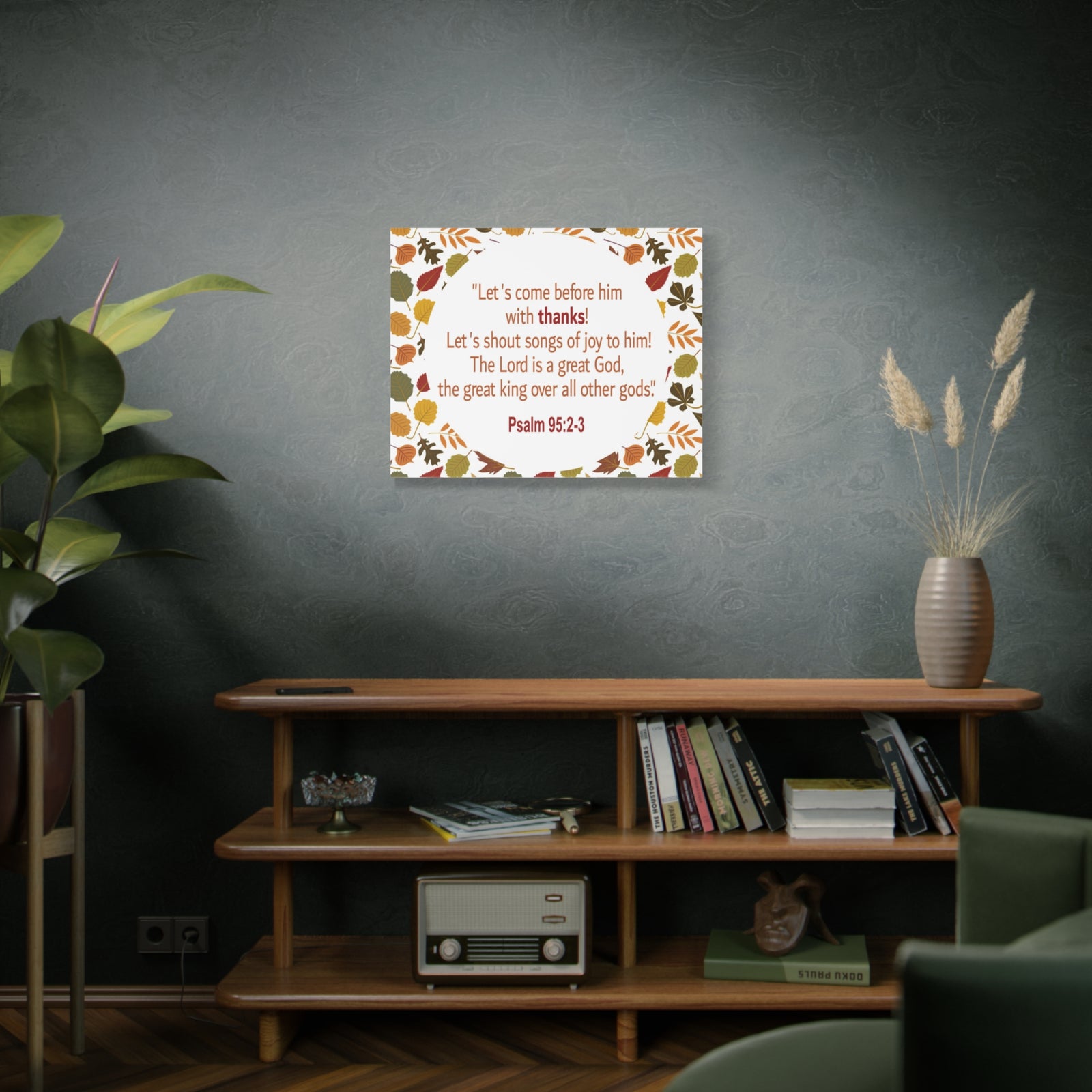 Scripture Walls Shout Songs Of Joy Psalm 95:2 Flowers Bible Verse Canvas Christian Wall Art Ready to Hang-Express Your Love Gifts